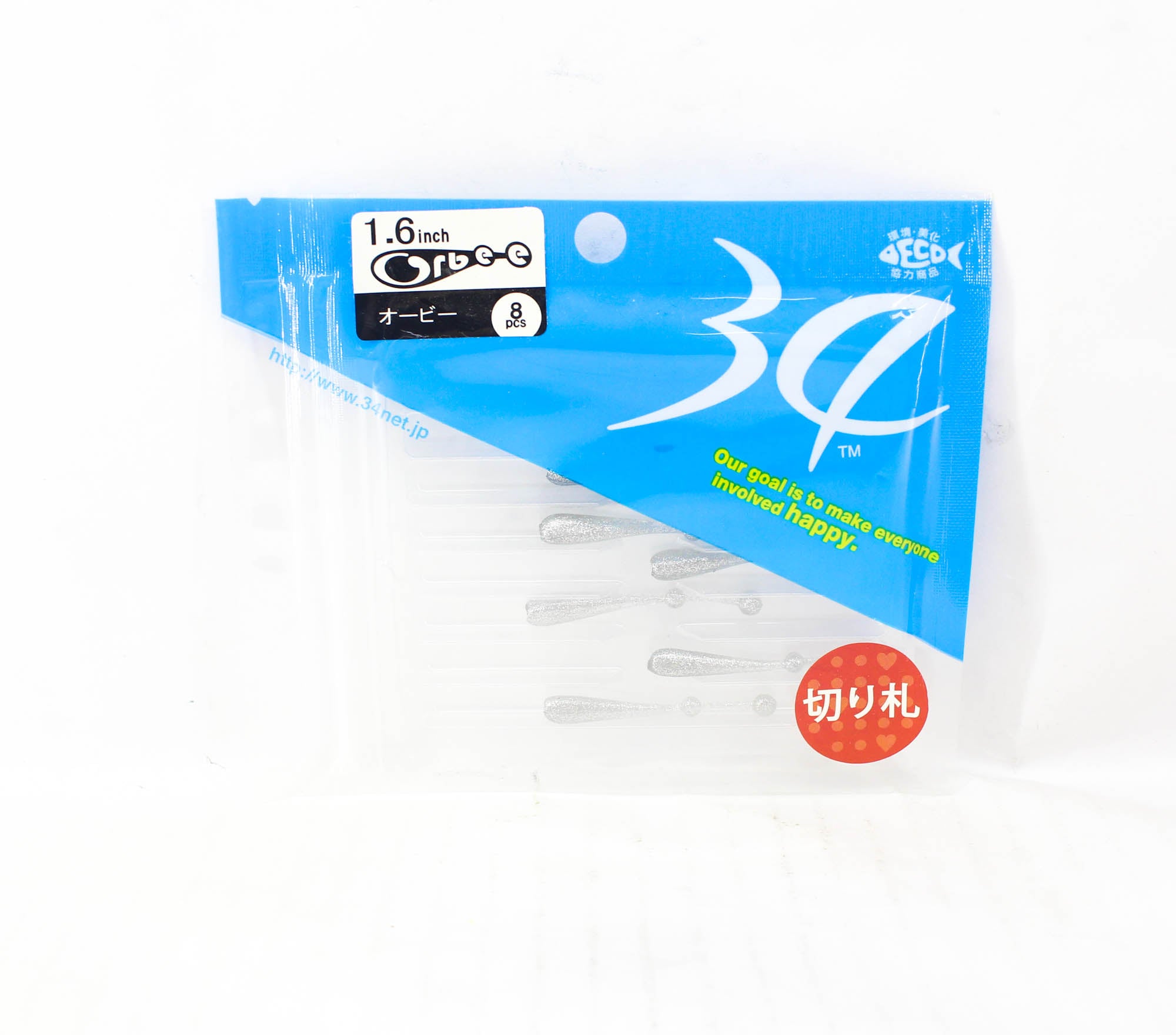 Thirty Four Soft Lure Orbee 1.6 Inch 8 per pack Fujin (0895)