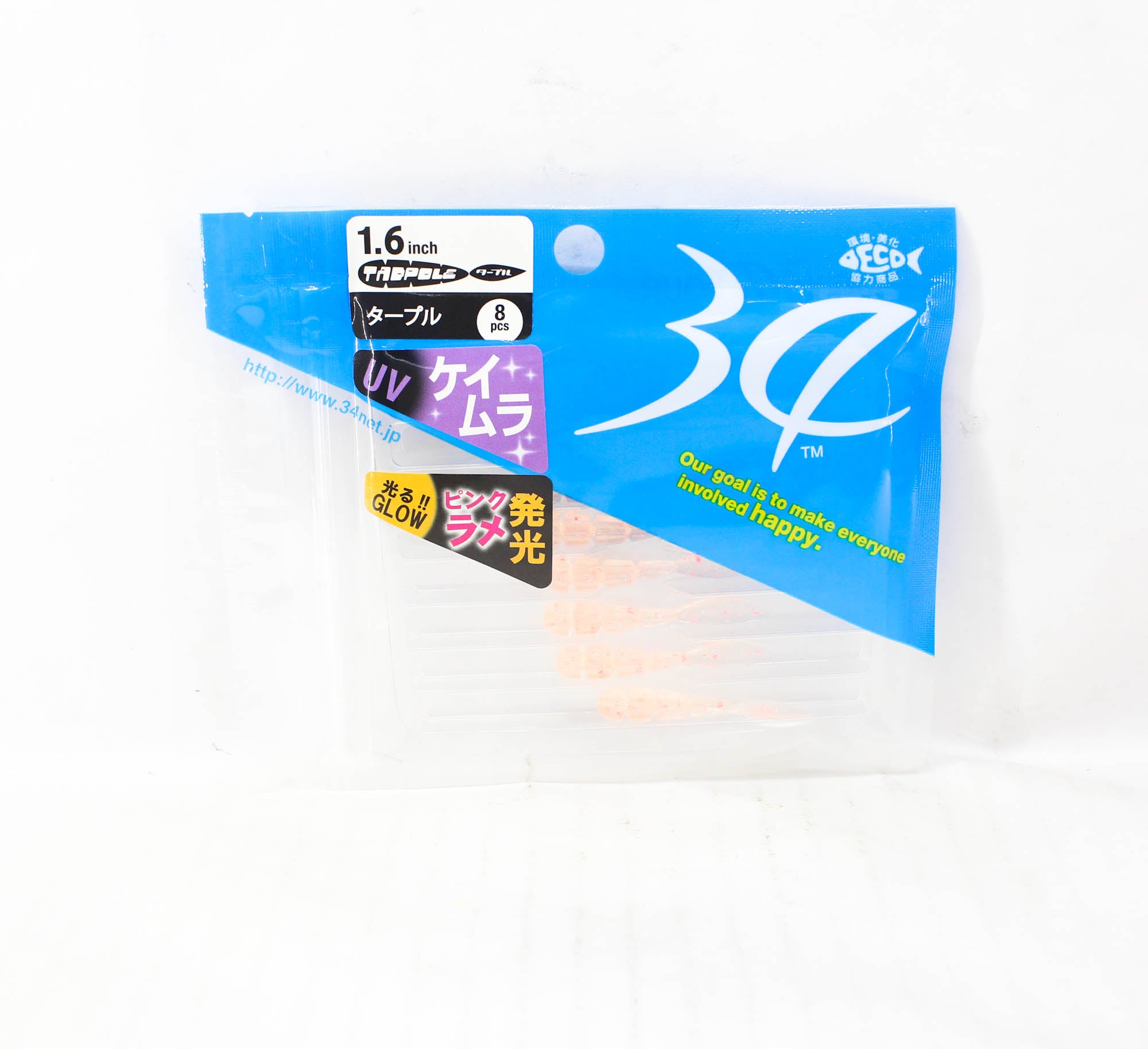 Thirty Four Soft Lure Tadpole 1.6 Inch 8 per pack Akakurage (1960)