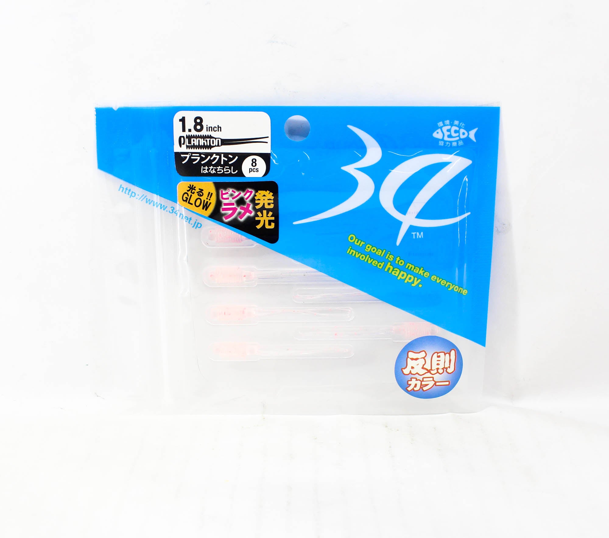 Thirty Four Soft Lure Plankton 1.8 Inch 8 per pack Hanachirashi (4947)