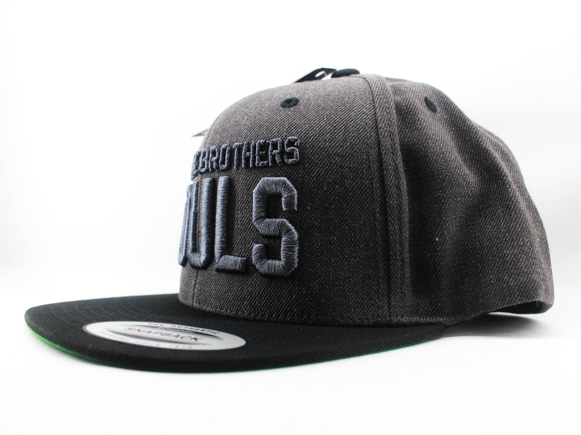 Souls Cap Flat Cap Free Size Dark Heather Black Gray (2638)