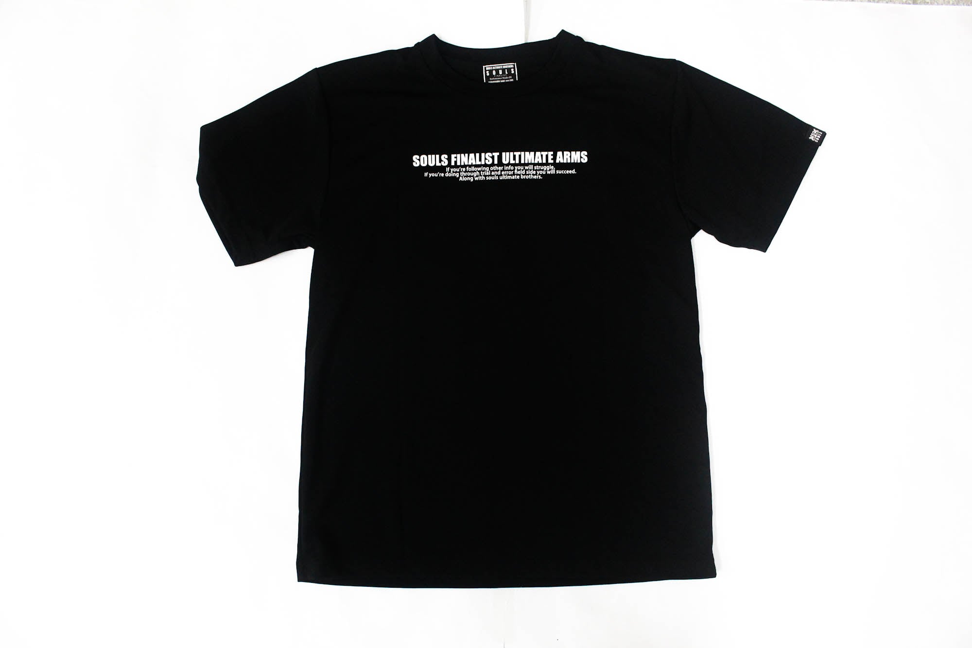 Souls T-Shirt Dry Fit Short Sleeves Logo Size 4L Black (4663)