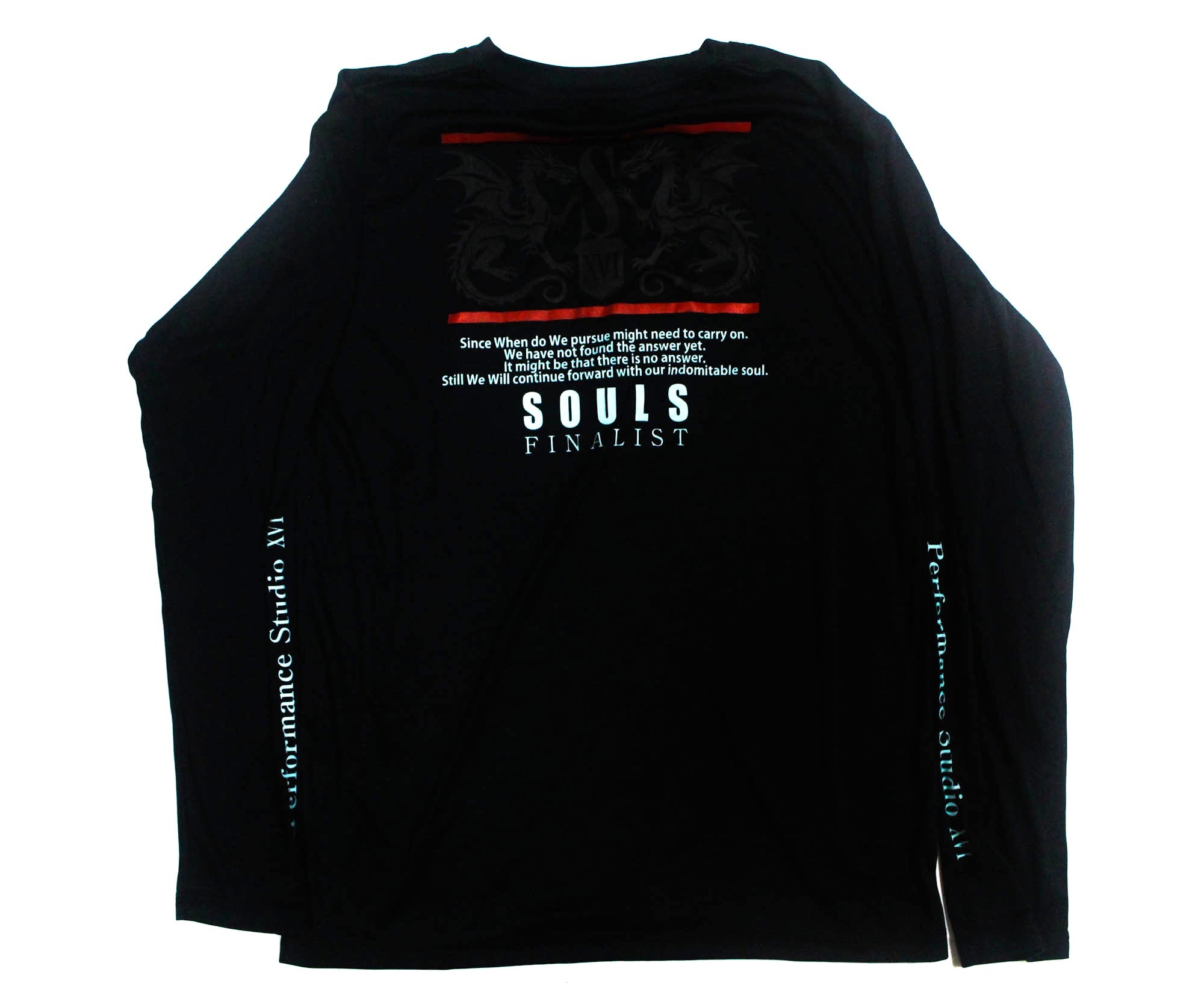 Souls T-Shirt Dry Fit Long Sleeves Dragon Size L Navy (4755)