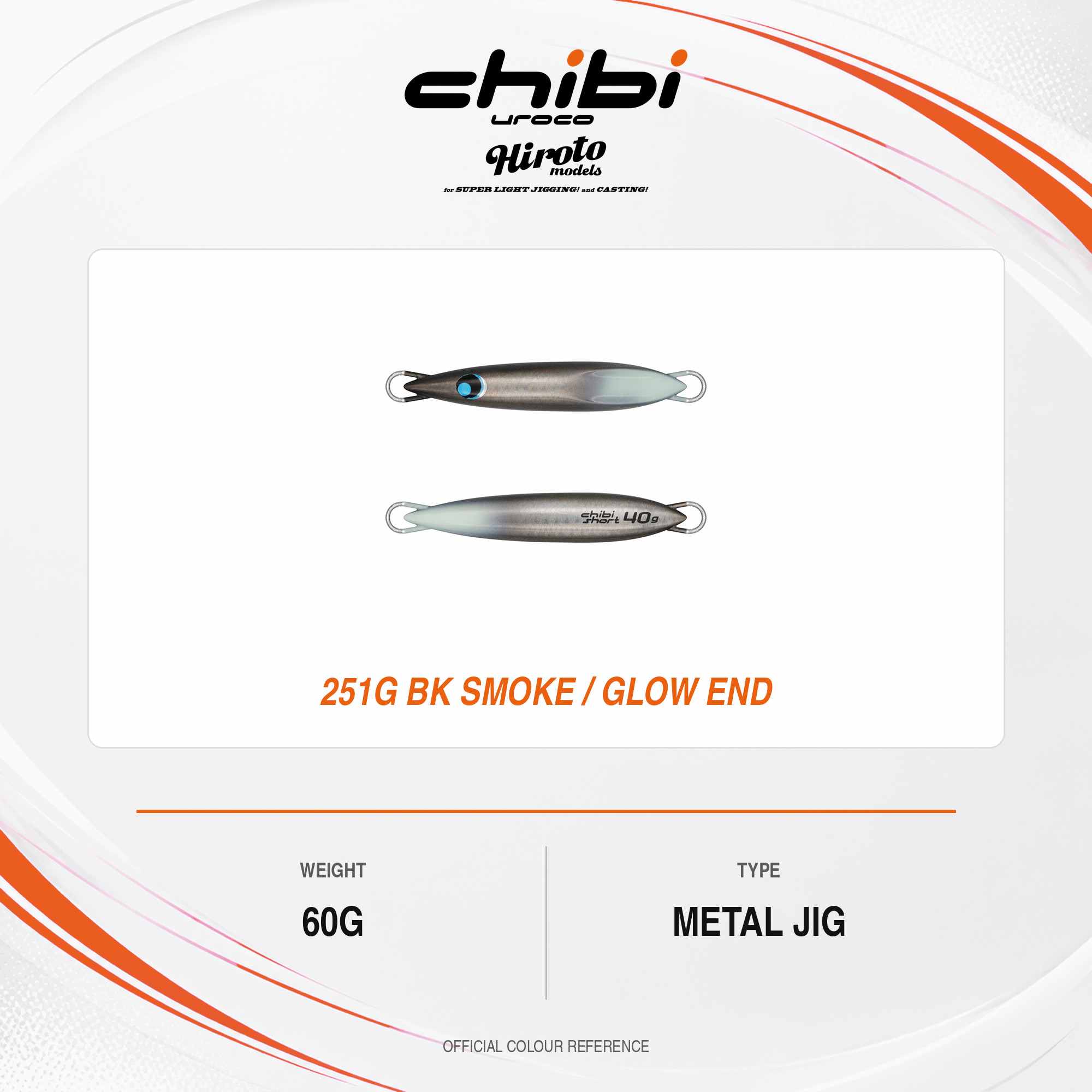 Uroco Metal Jig Chibi Uroco Short 60 grams Hiroto 251G (9123)