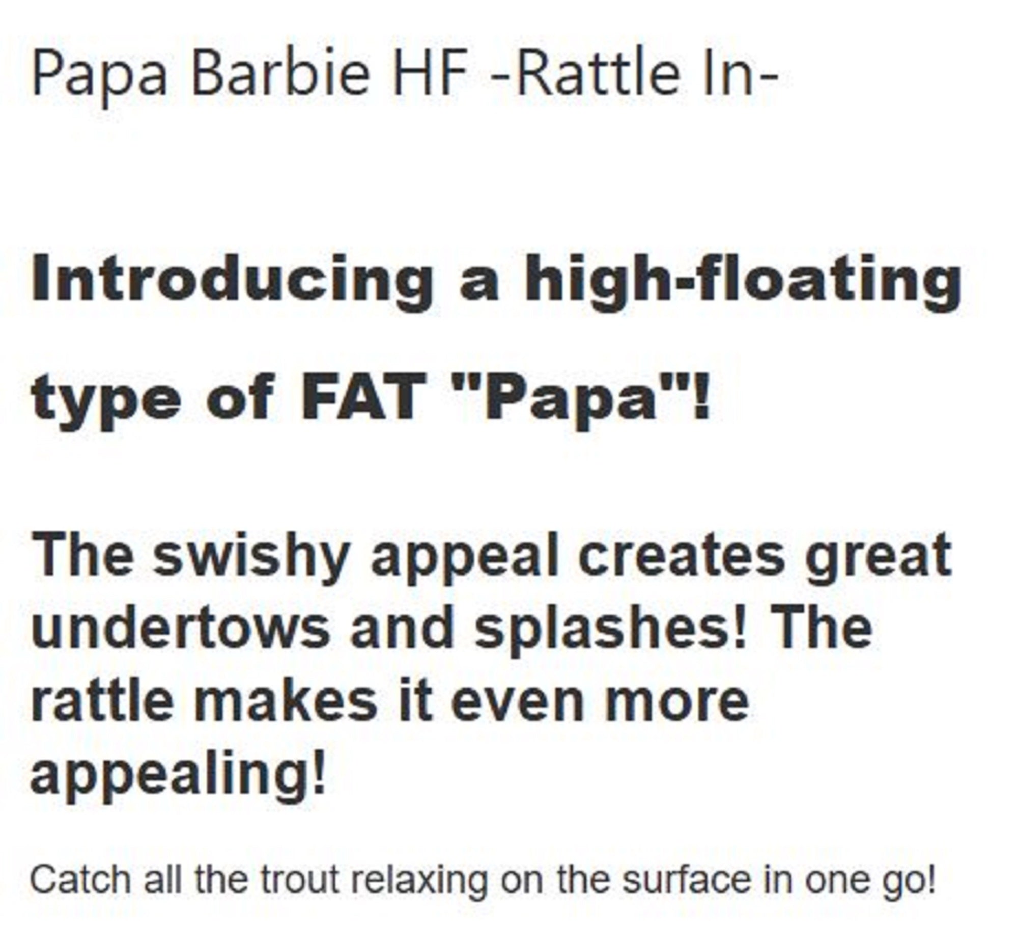 Rob Lure Papa Barbie HF 35mm 2.8 grams Floating Lure 02 (4585)