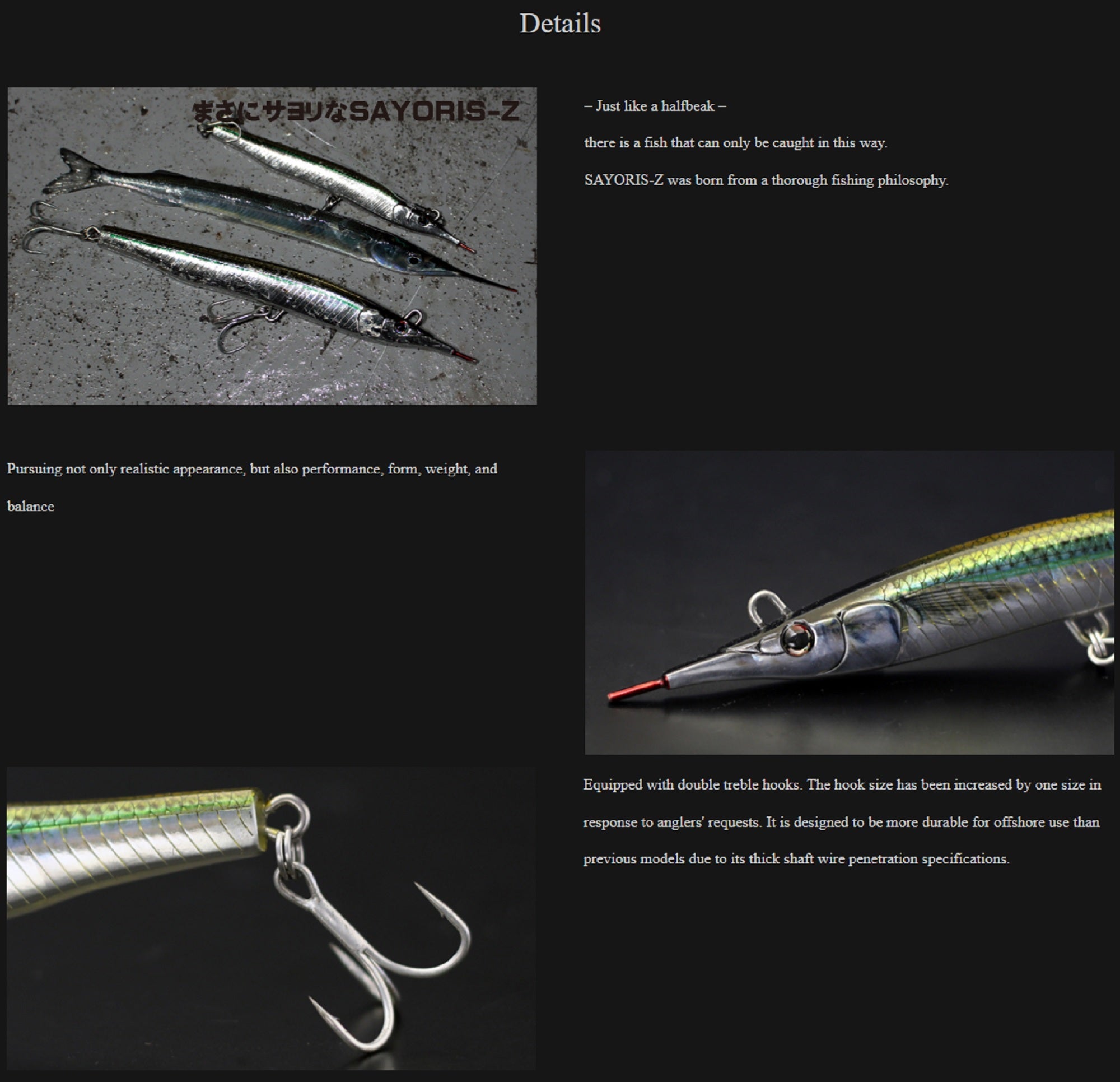 Little Jack Sayoris Z 99 mm 13 grams Sinkiing Lure 07 (2400)