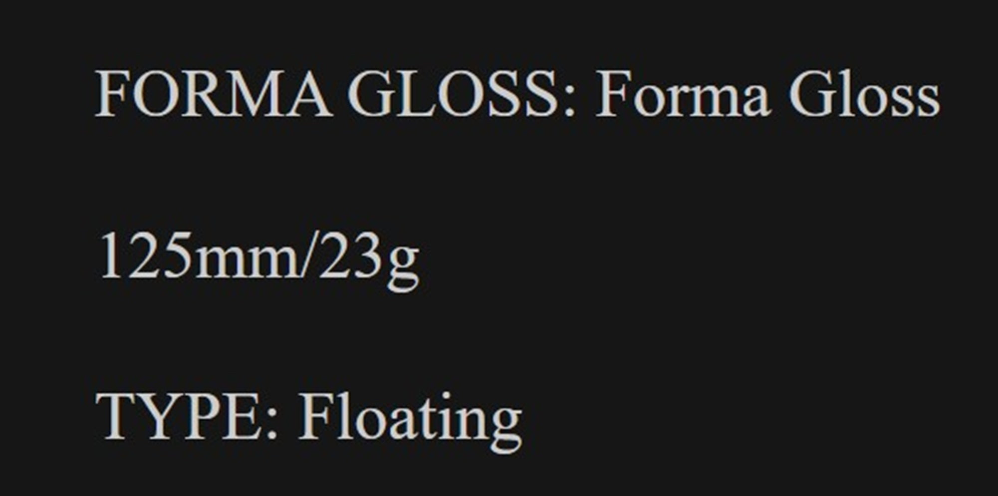 Little Jack Forma Gloss 125mm 23 grams Floating Lure 07 (6781)