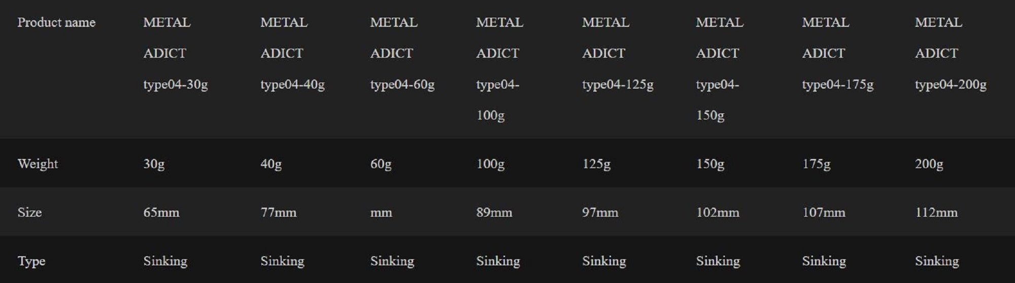 Little Jack Metal Jig Metal Adict 04 77mm 40 grams 03 (7757)