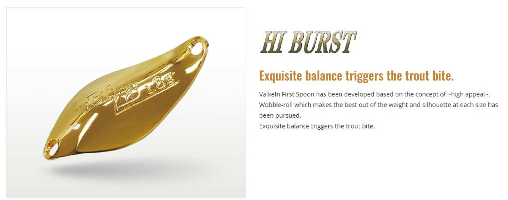 Valkein Spoon Hi Burst 1.8 grams Sinking Lure No.53 (1907)