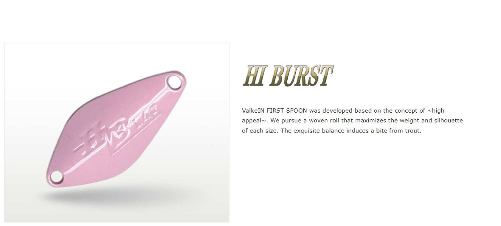Valkein Spoon Hi Burst 1.3 grams Sinking Lure No.56 (2171)