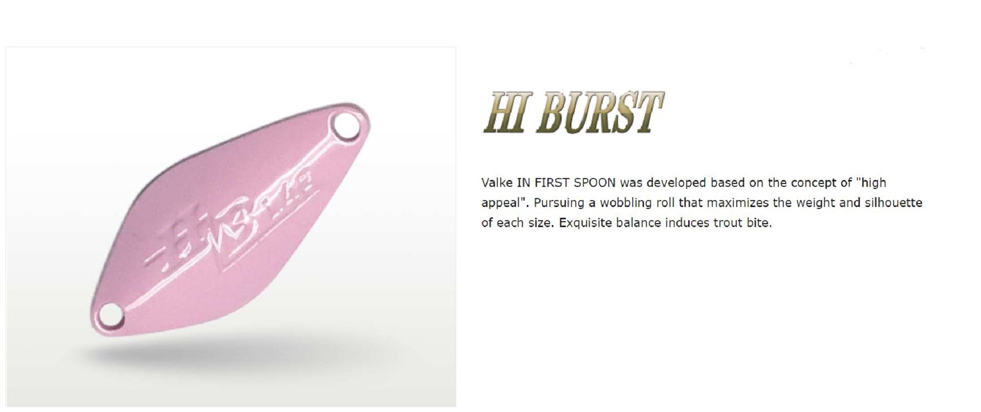 Valkein Spoon Hi Burst 2.4 grams Sinking Lure No.52 (2256)