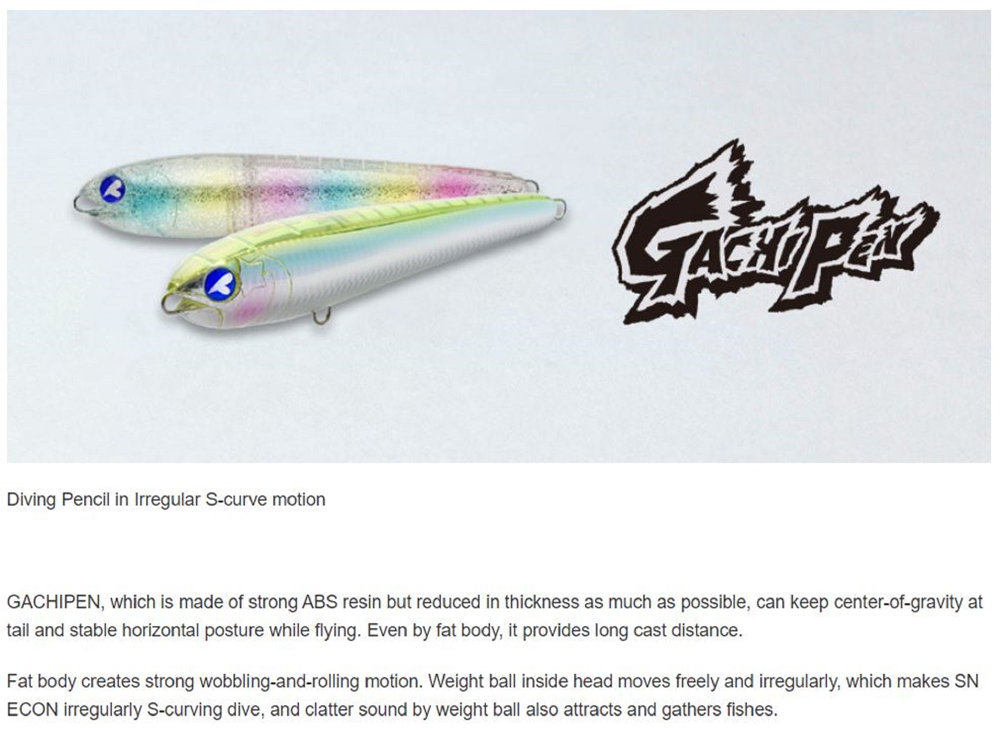 Blue Blue Gachipen 200 Pencil 90 gram Floating Lure 06 (5085)