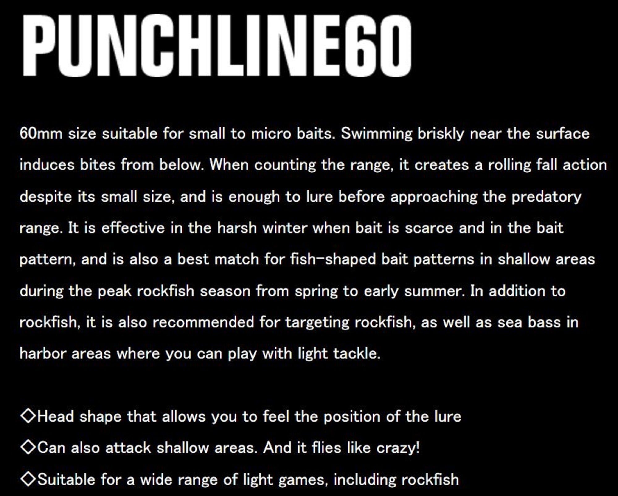Apia Punch Line 60 Pencil Sinking Lure 01 (4506)