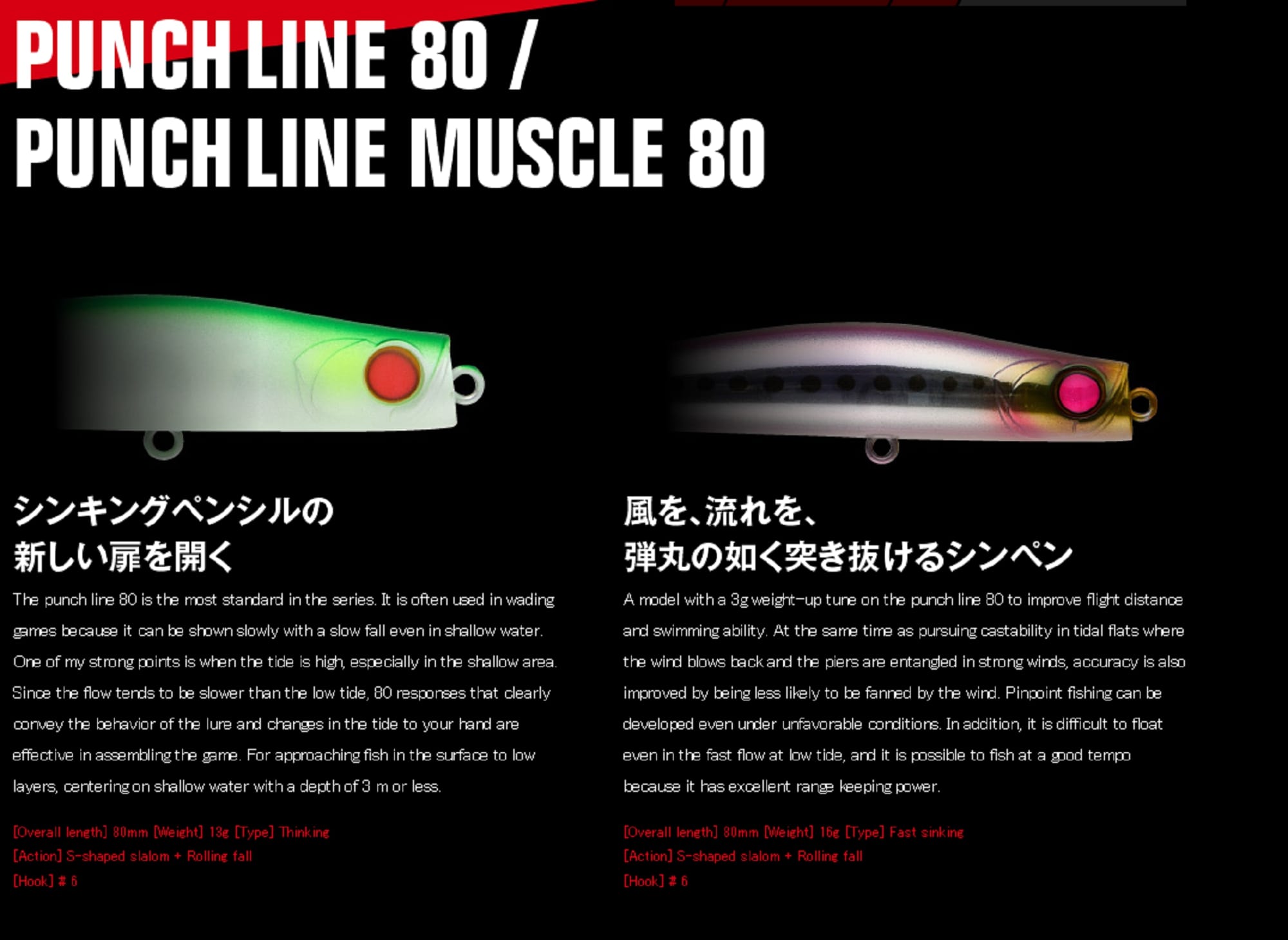 Apia Punch Line 80 Pencil Sinking Lure 21 (6487)
