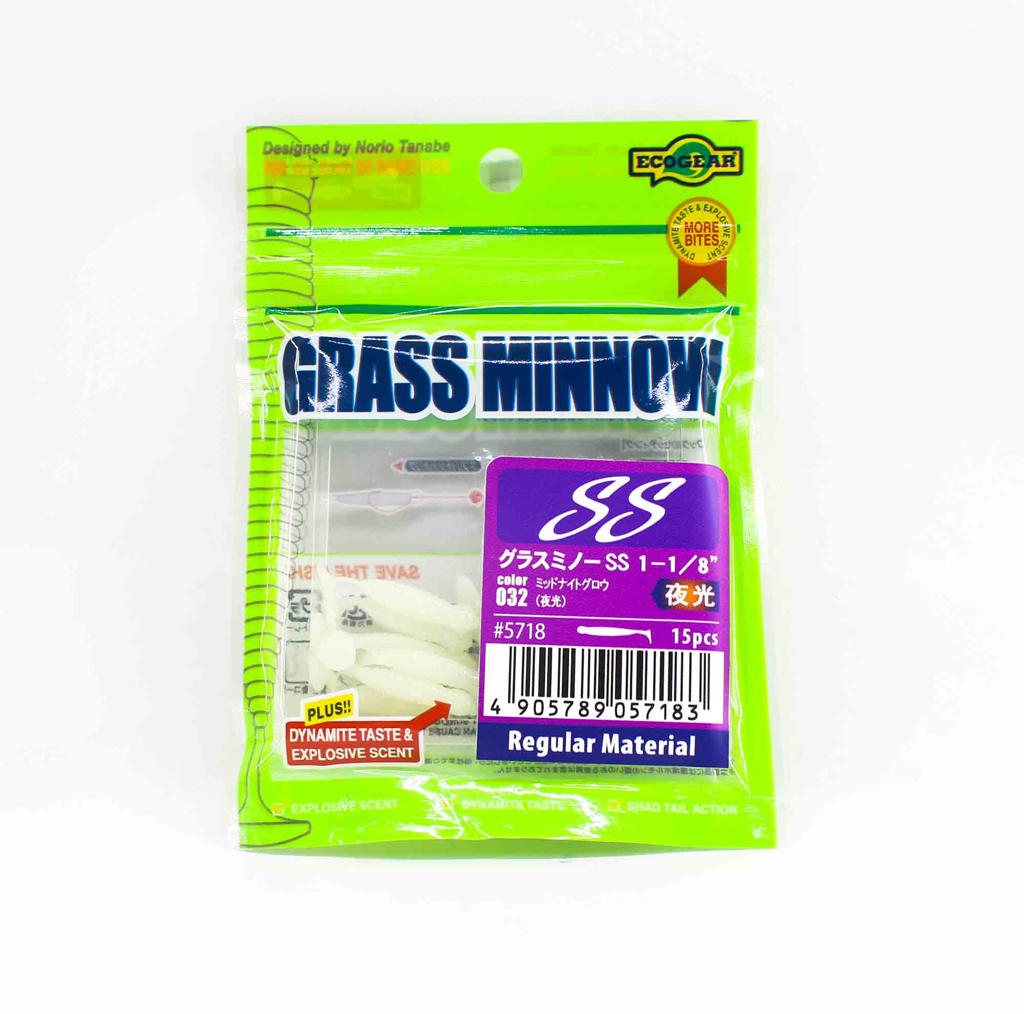 Sale Ecogear Soft Lure Grass Minnow SS 1-1/8 Inch 15/pack 032 (7183)