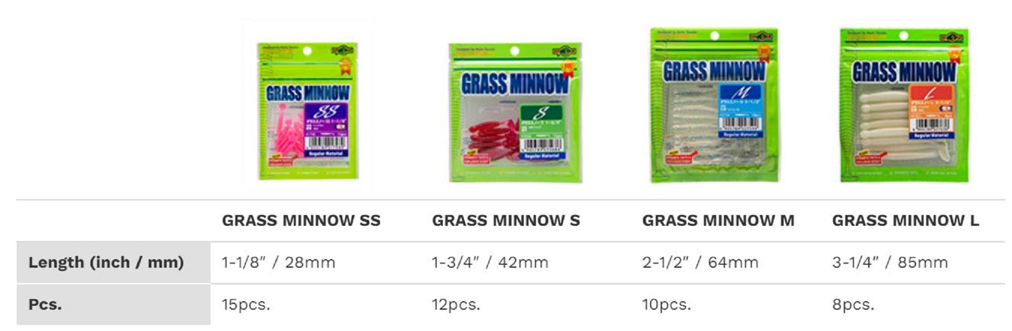 Sale Ecogear Soft Lure Grass Minnow SS 1-1/8 Inch 15/pack 166 (7367)