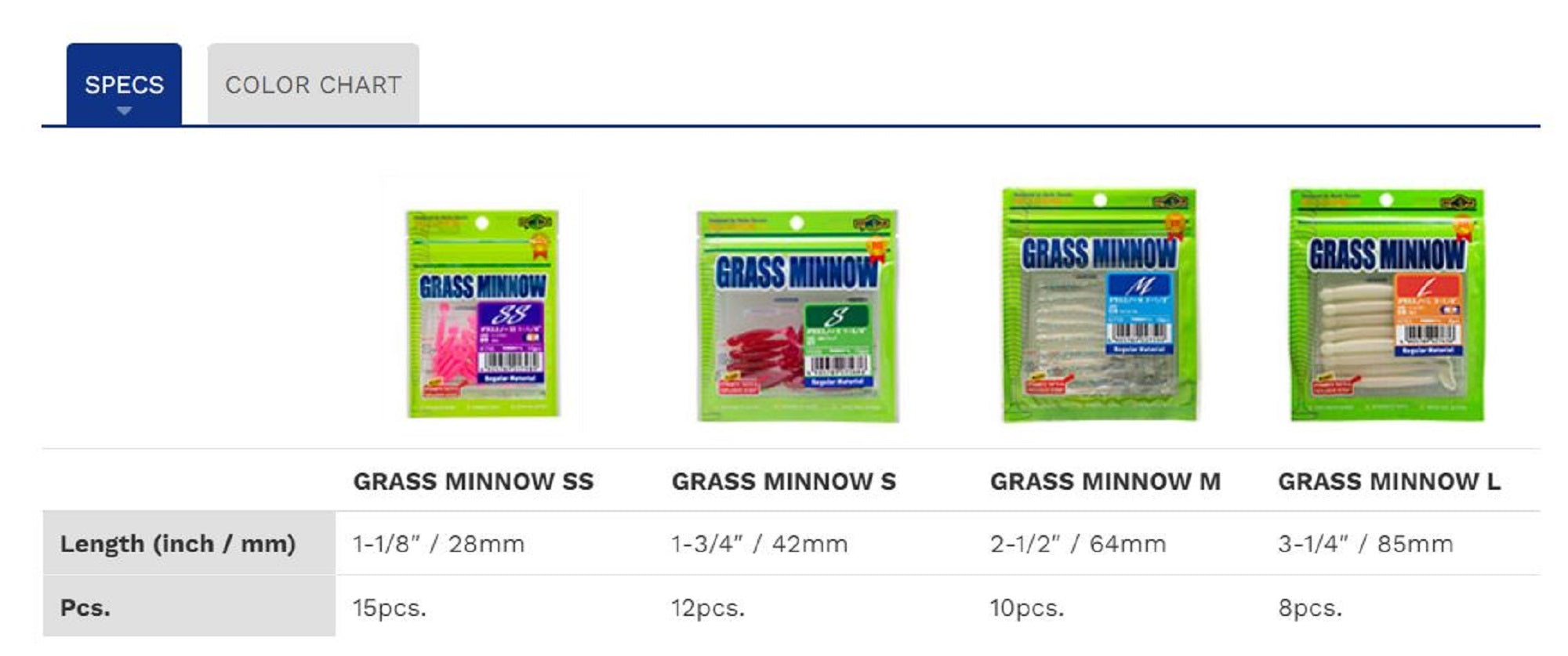 Sale Ecogear Soft Lure Grass Minnow M 2-1/2 Inch 10/pack 440 (0494)