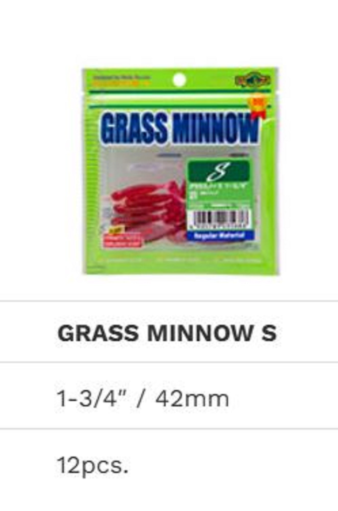 Sale Ecogear Soft Lure Grass Minnow S 1-3/4 Inch 12/pack 553 (5922)
