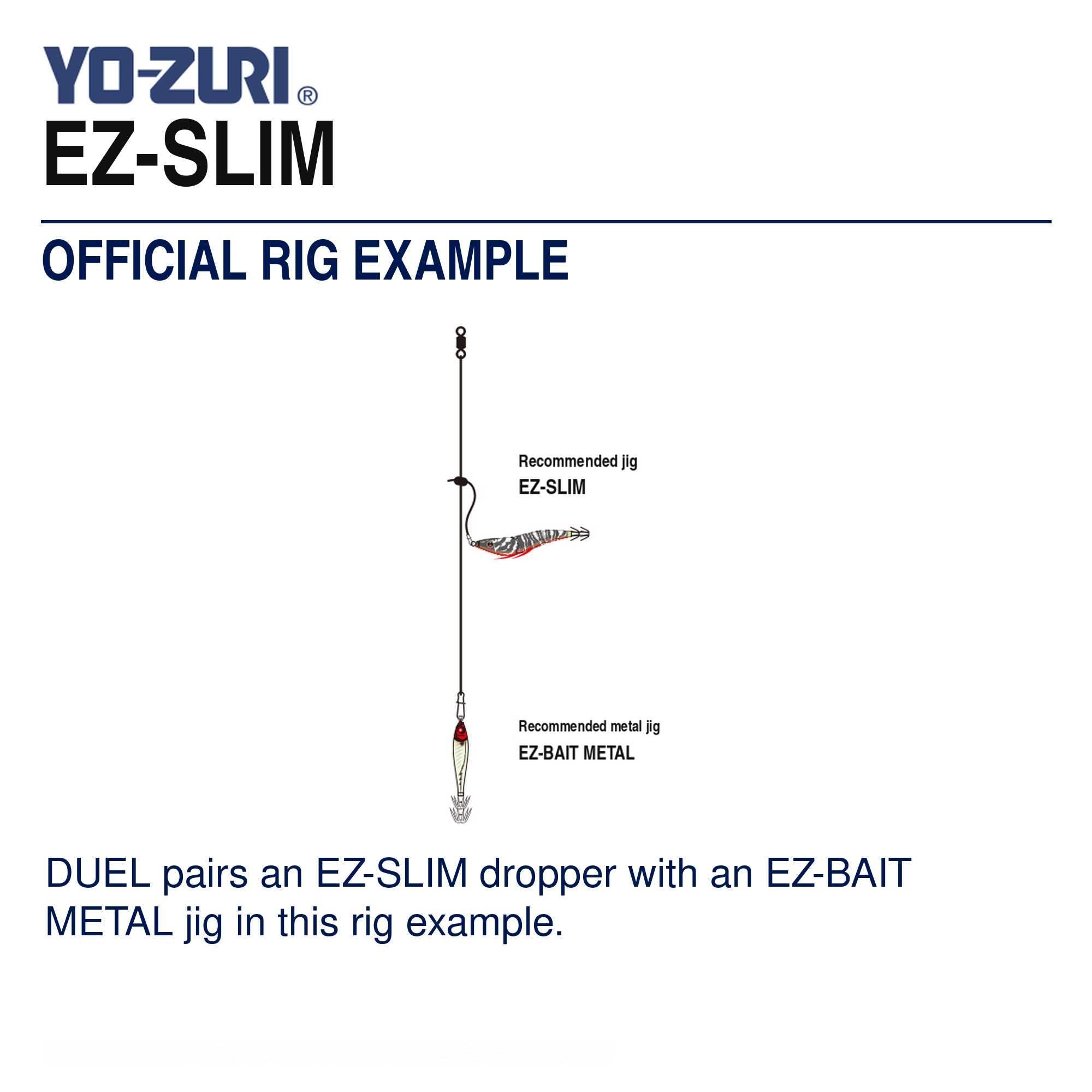Yo Zuri EZ Slim Cloth 95mm Squid Jig A1627-LBI (8614)
