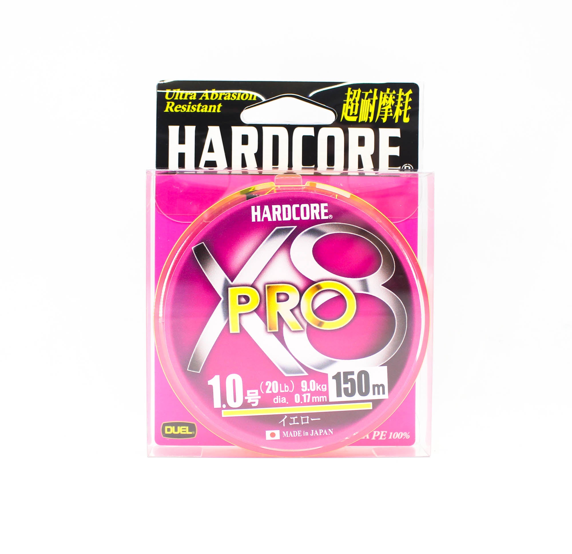 Yo Zuri Duel P.E Line Hardcore X8 Pro 150m P.E 1.0 9.0Kg Yellow H3880-Y