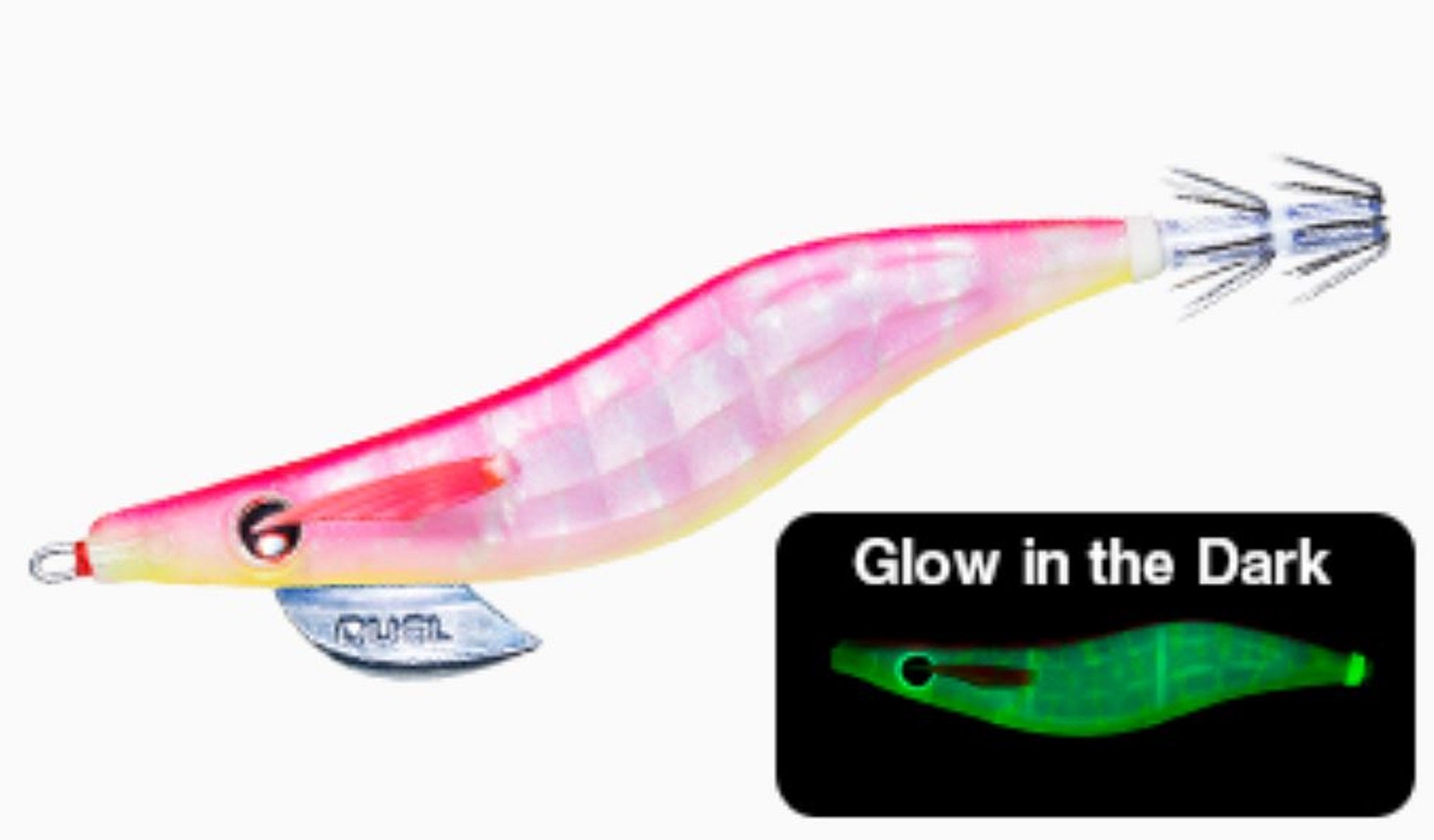 Yo Zuri Egi Lens-Q Invisible Cloth Squid Jig 2.5 A1780-GLBI (3084)