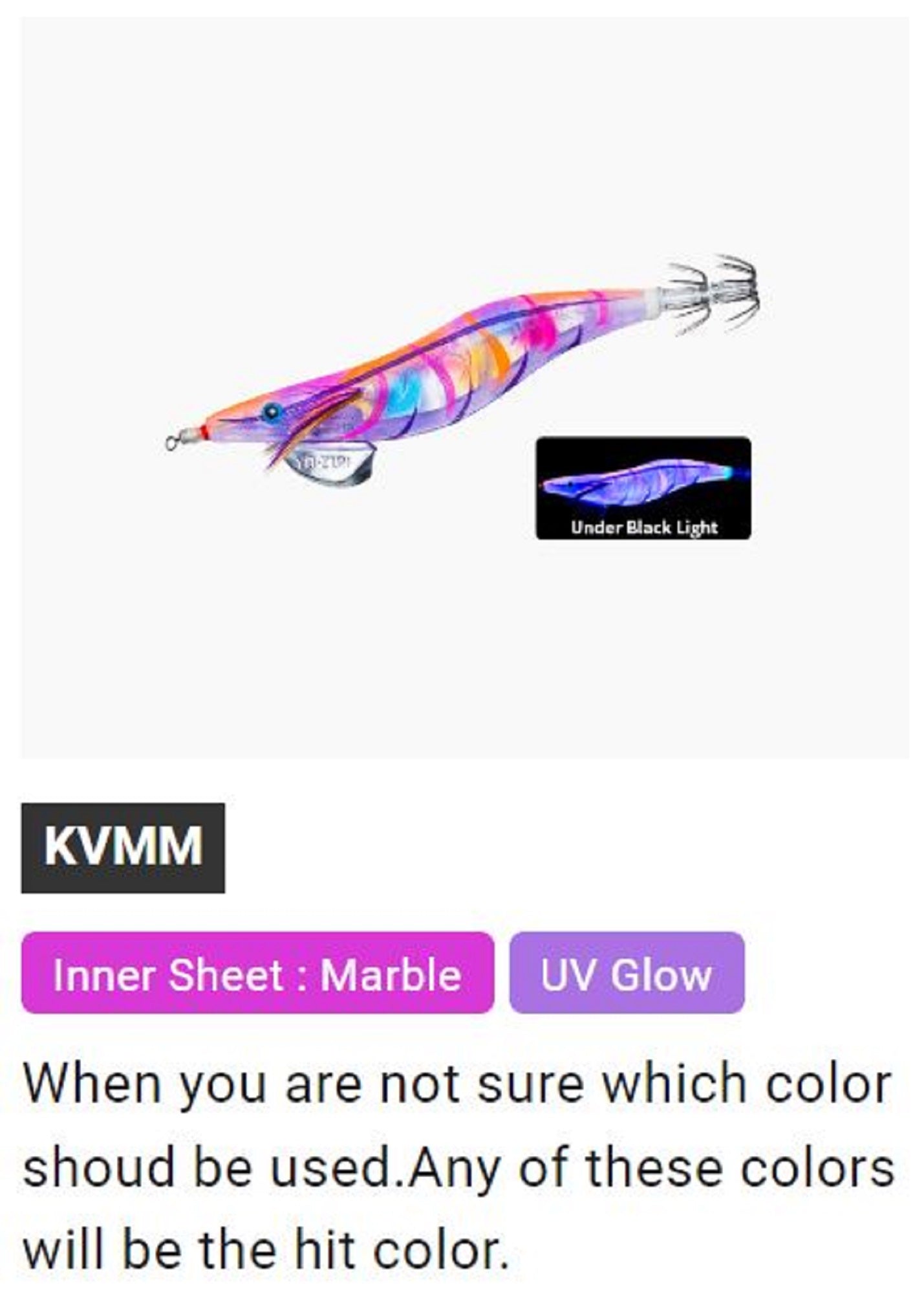 Yo Zuri Egi Aurie-Q 3D Prism Squid Jig Sinking Size 3.0 A1790-KVMM (9475)