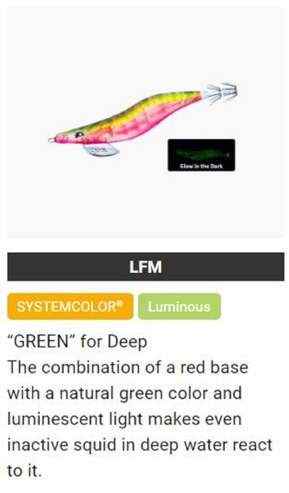 Yo Zuri Egi Lens-Q Invisible Cloth Squid Jig 2.5 A1780-LFM (6831)