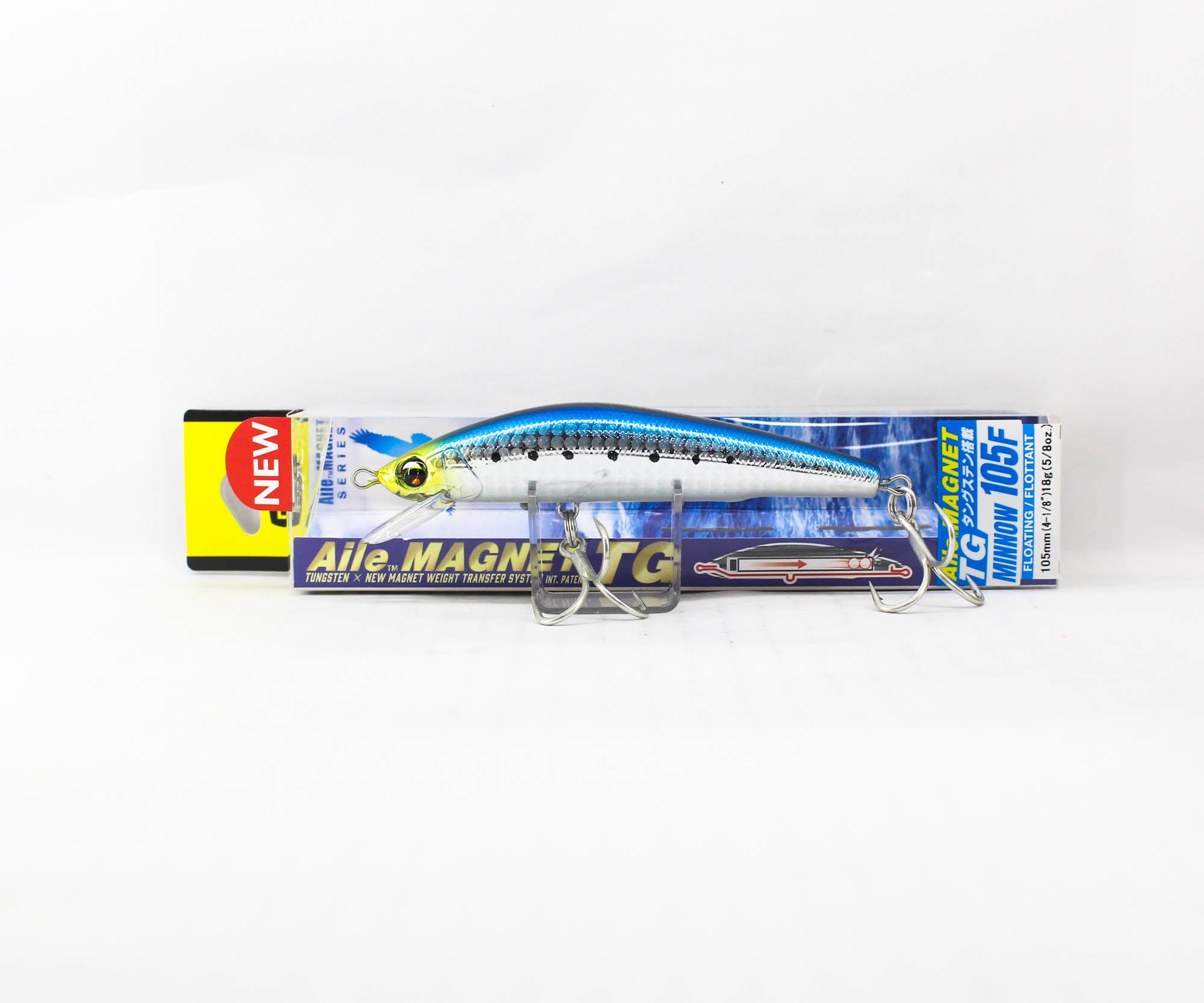 Yo Zuri Duel Aile Magnet TG Minnow 105F Floating Lure F1252-HIW (5253)