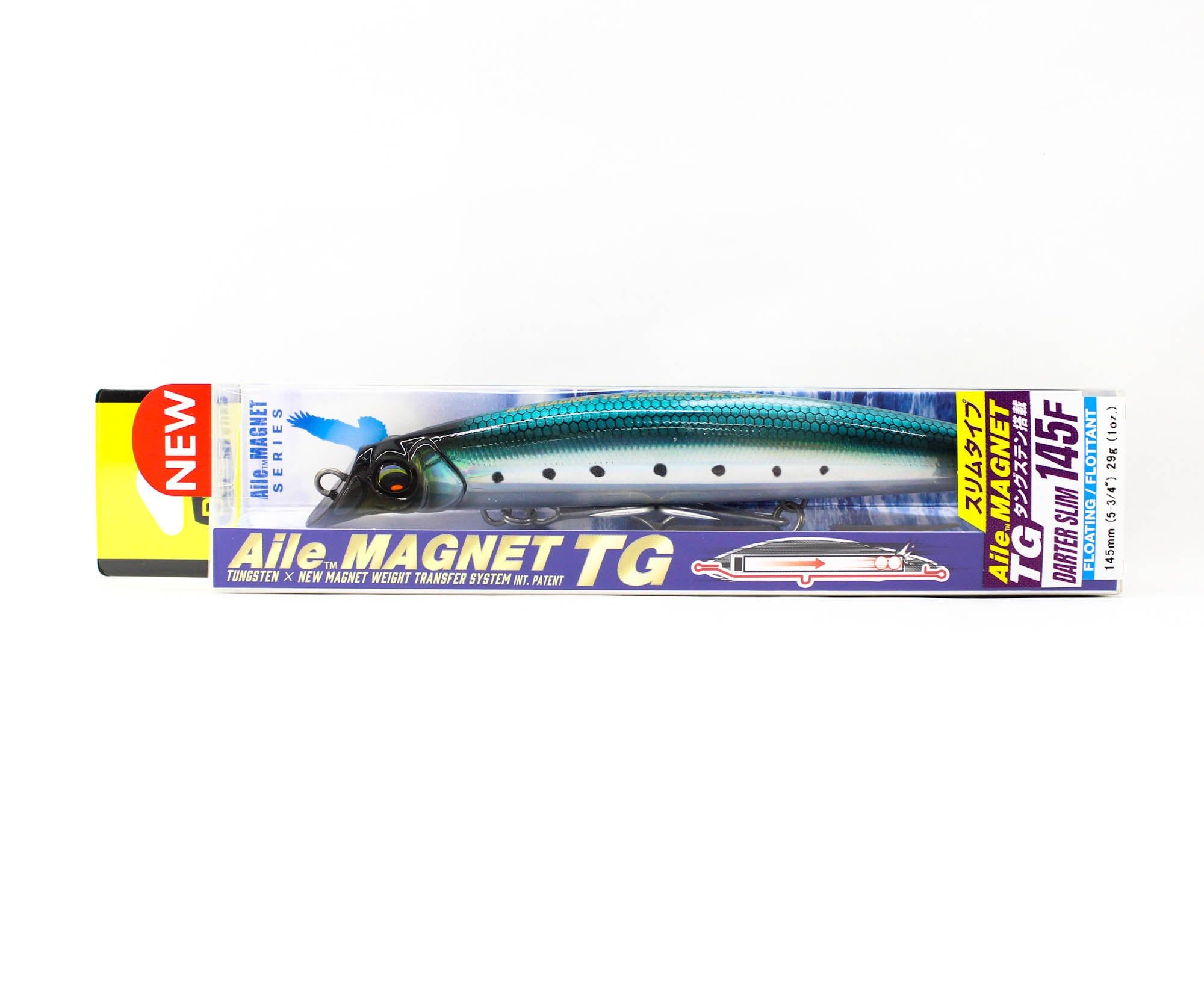 Yo Zuri Duel Aile Magnet TG Darter Slim 145F Floating Lure F1259-IW (7899)