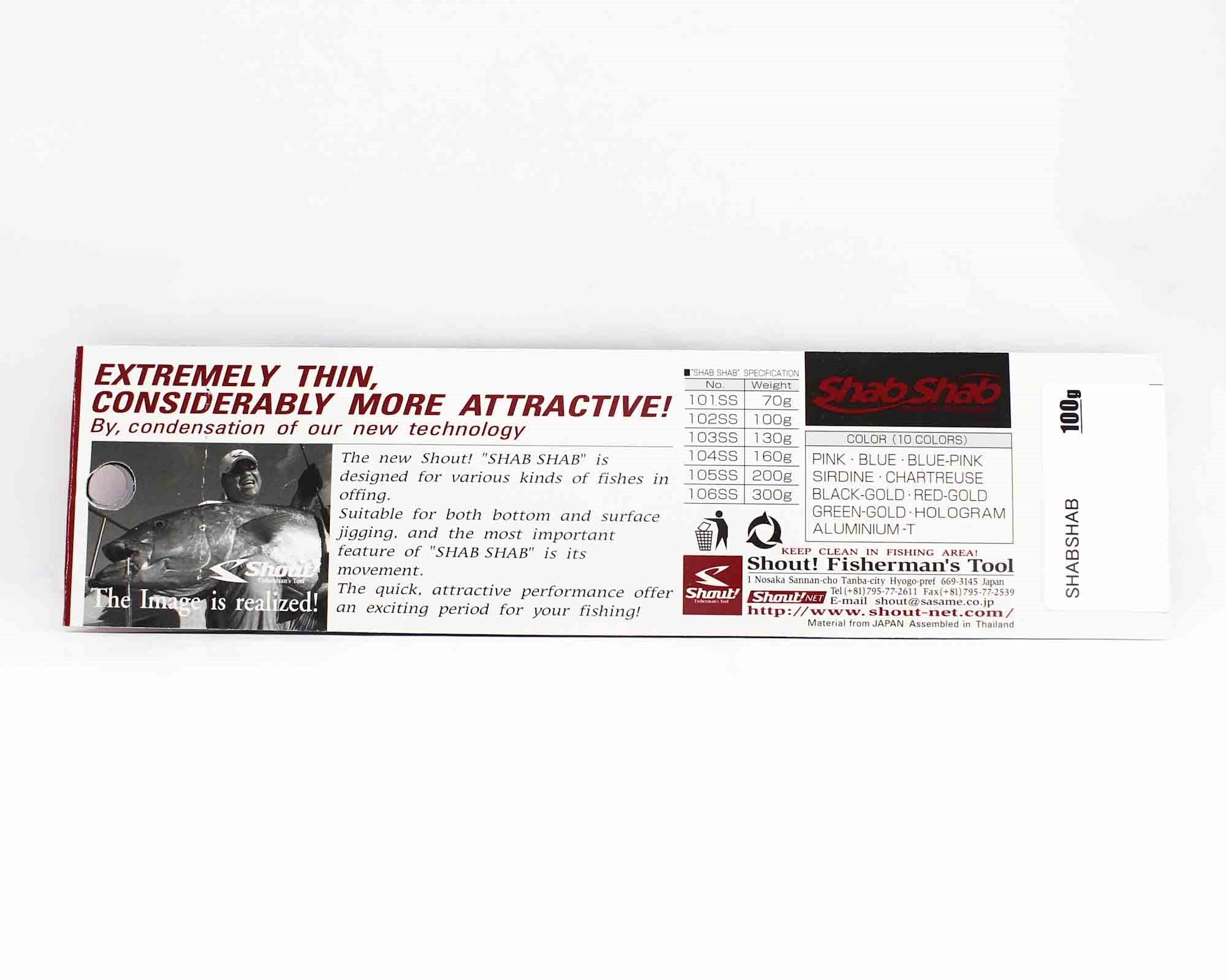 Shout 102-SS Metal Jig Shab Shab 100 grams BP (3051)