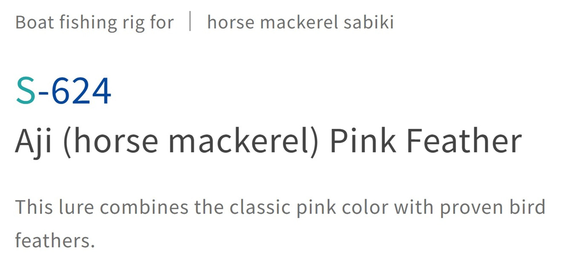 Sasame S-624 Aji Sabiki Pink Thread Size 12 (4409)