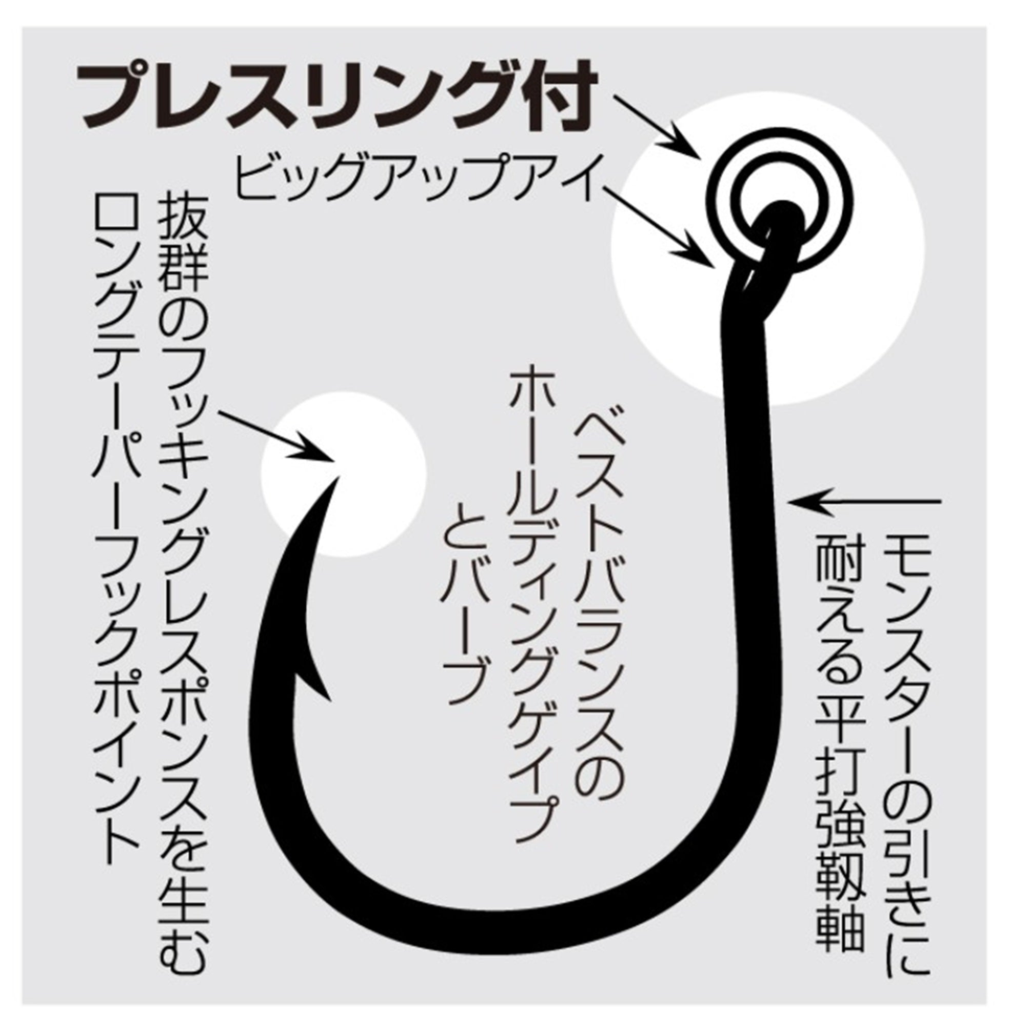 Shout 207-RK Ringed Kudako Power Jigging Single Hook Silver Size 8/0 (7896)