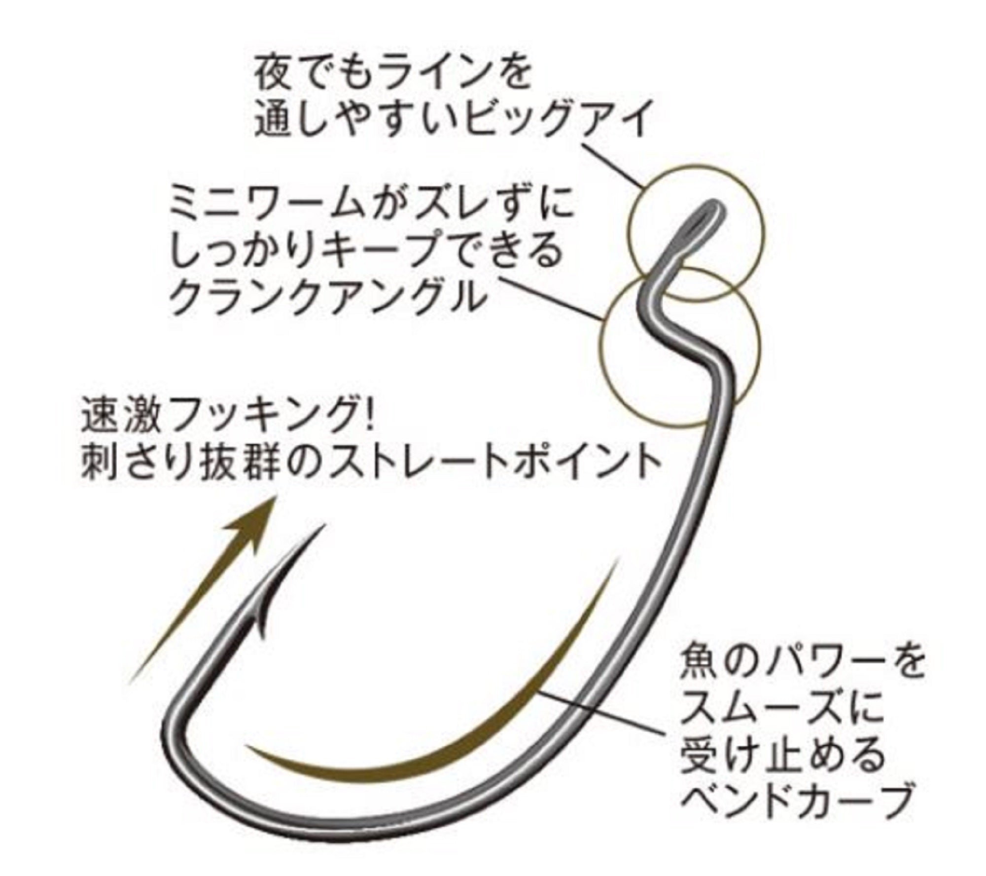 Sale Jungle Gym J400 Micro Offset Worm Hooks Black Size 6 (0667)