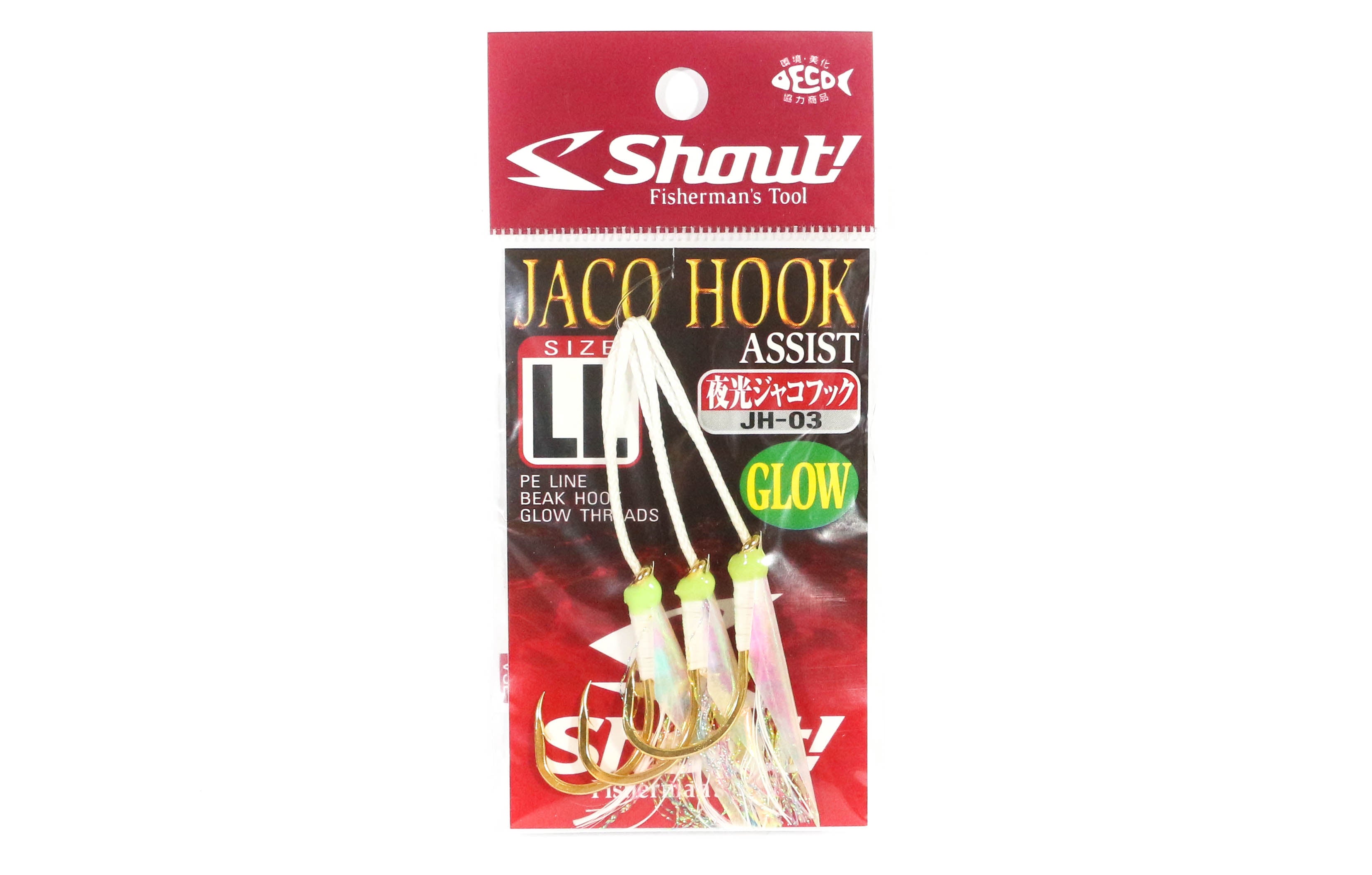 Shout JH-03 Jaco Hook Rigged Assist Glow Size LL (2/0) (0048)