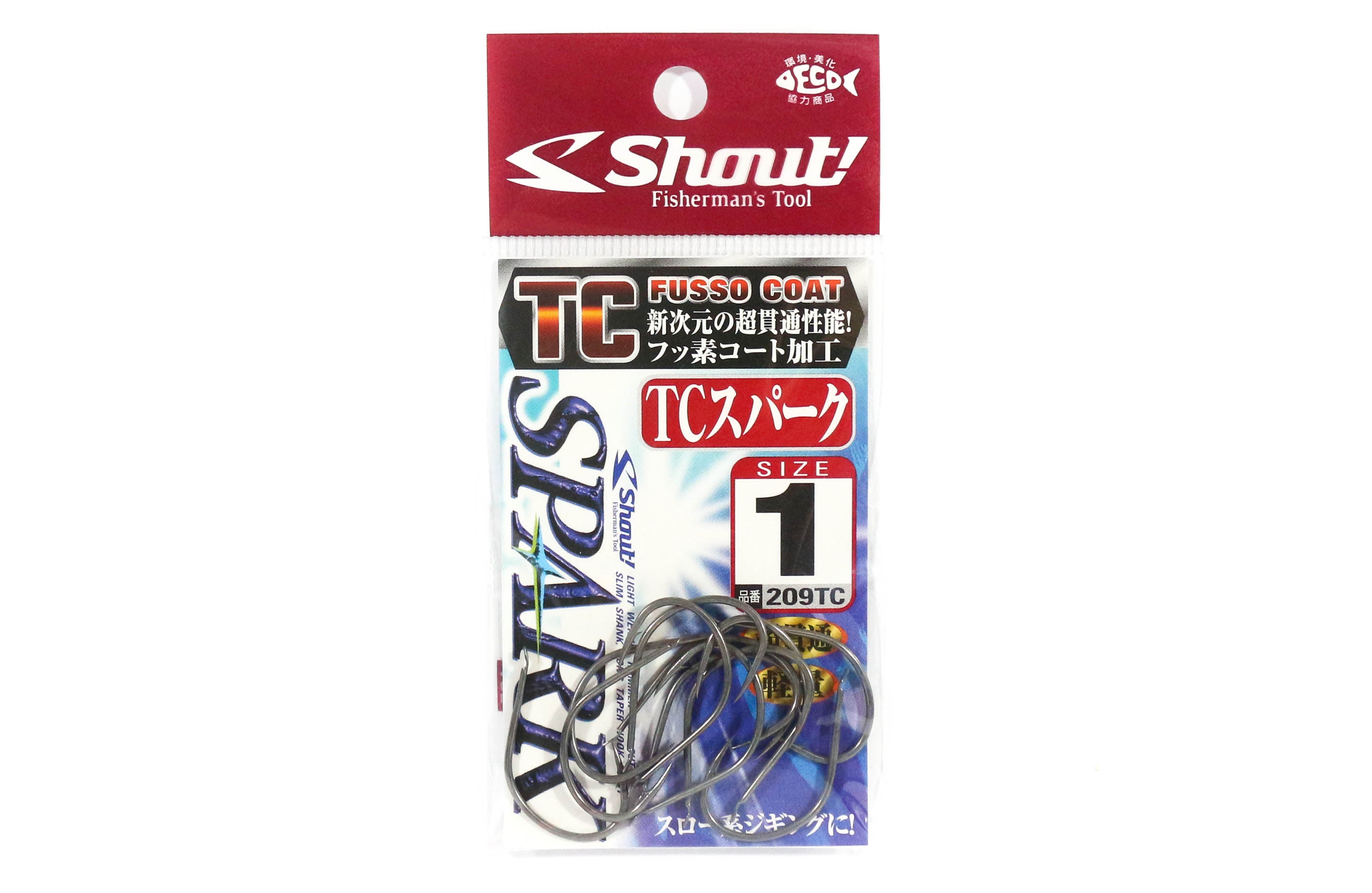 Shout 209-TC TC Spark Jigging Single Hook Size 1 (1915)