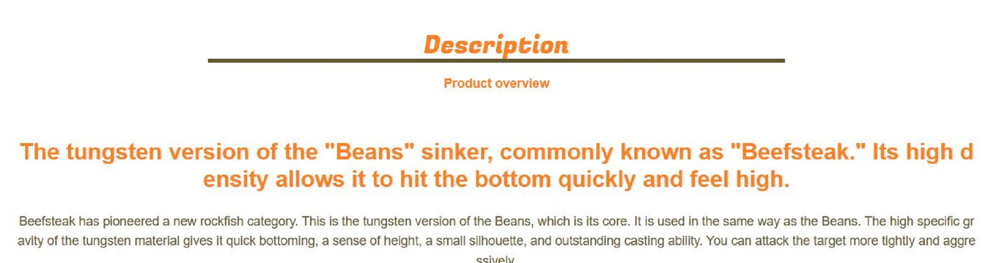 Sale Jungle Gym J505 Tungsten TG Sinker Beans 10 grams (2615)