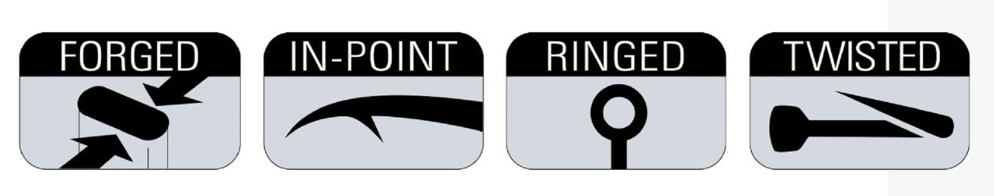 Sasame F-724 Chinu Ringed Offset Hook Black Size 5 (1140)