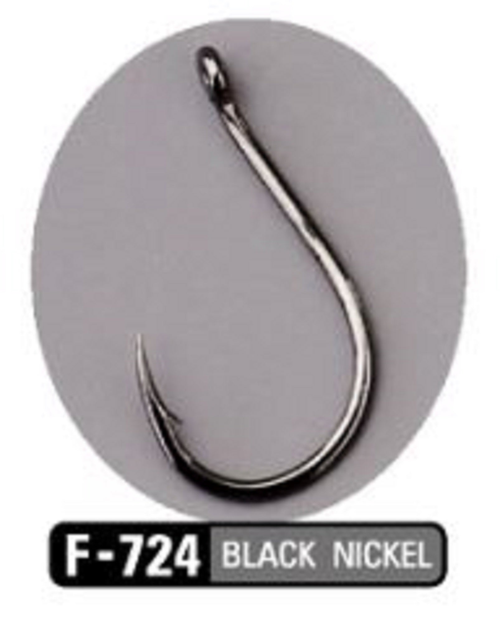 Sasame F-724 Chinu Ringed Offset Hook Black Size 1/0 (1195)