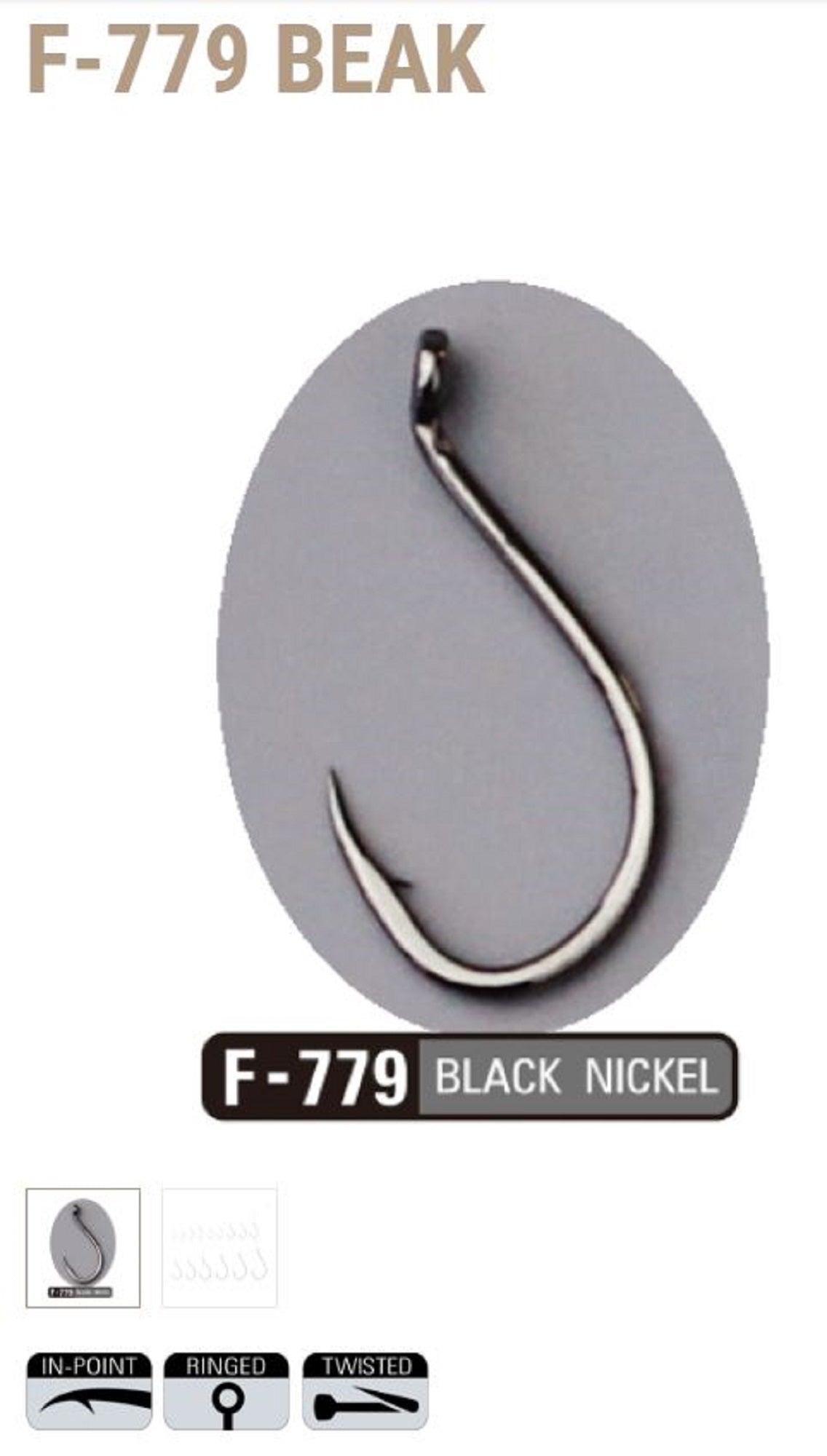 Sasame F-779 Beak Suicide Offset Hook Size 3/0 (3748)