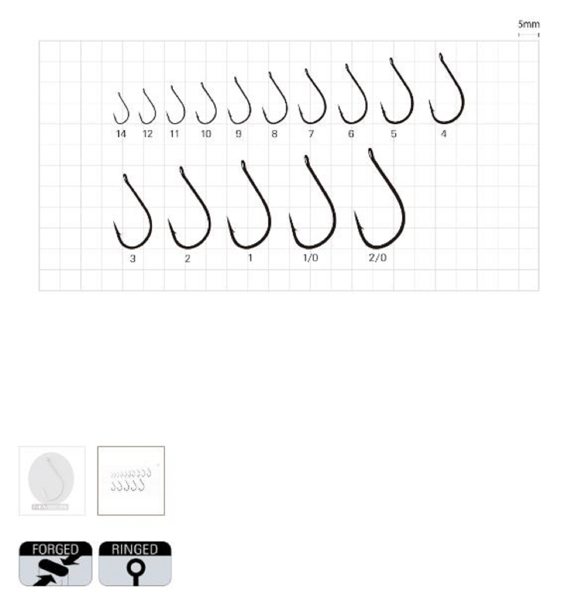 Sasame F-875 Wormer Bait Hook Size 8 (6725)