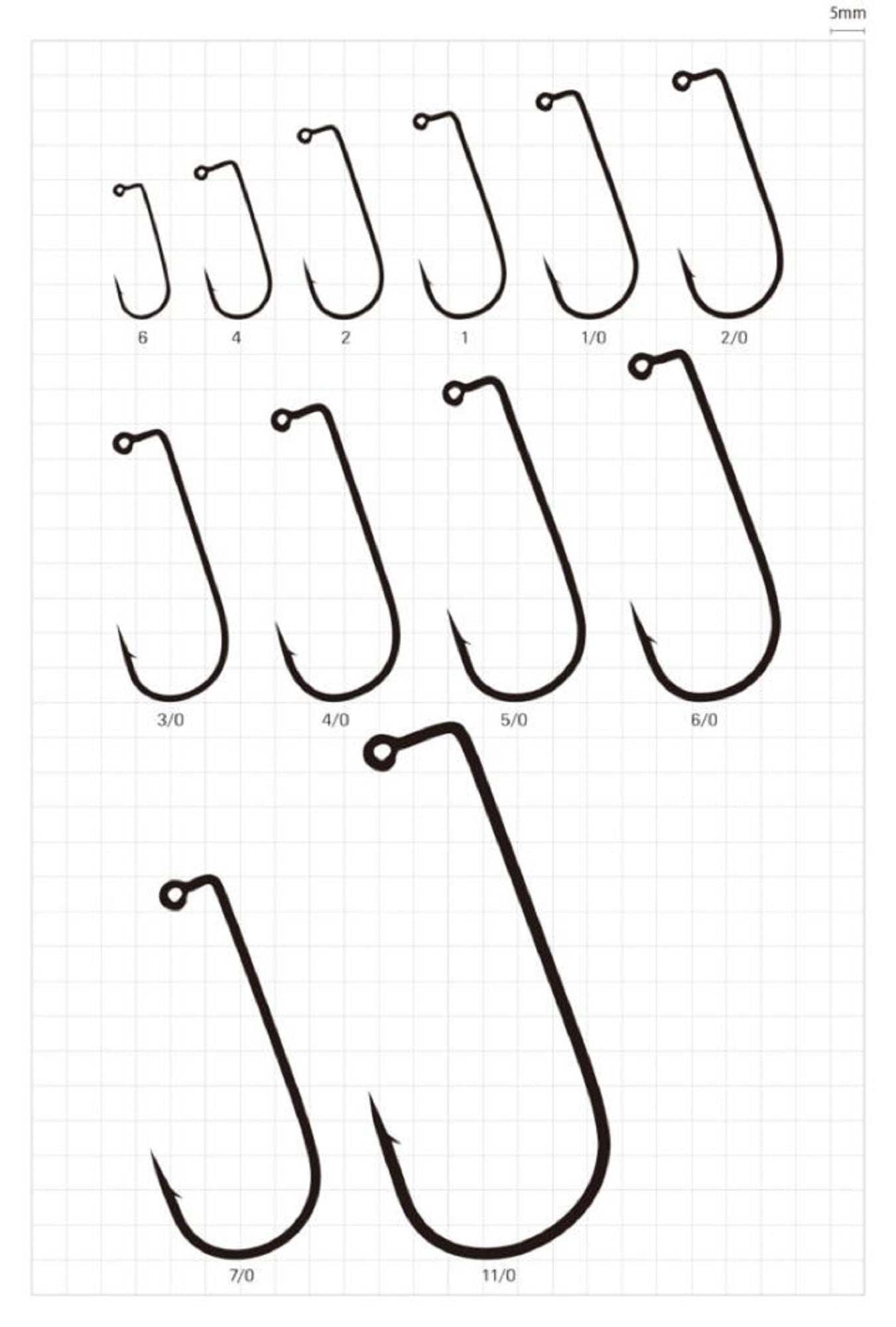 Sasame F-999 Aberdeen Jig Hook Size 1 (7332)