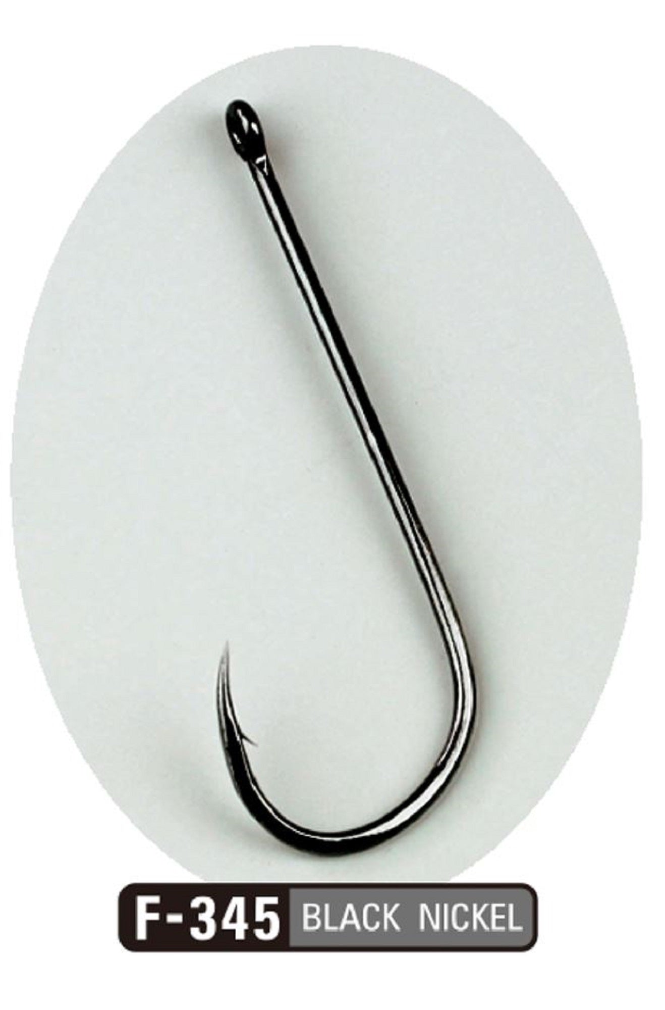Sasame F-345 Kamakura Long Shank Hook Black Size 9/0 (4323)