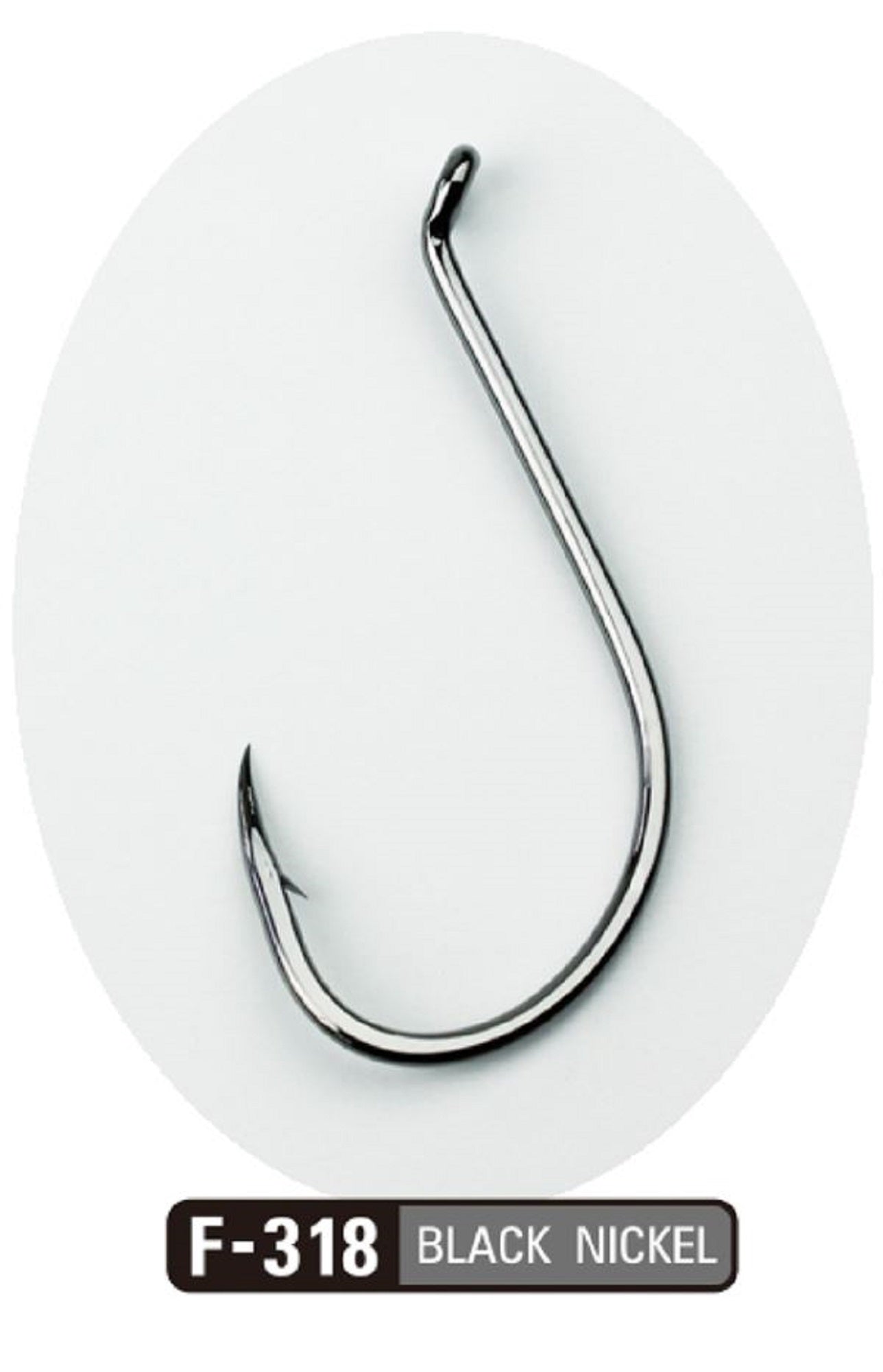 Sasame F-318 Light Beak Hook Black Size 8/0 (5887)