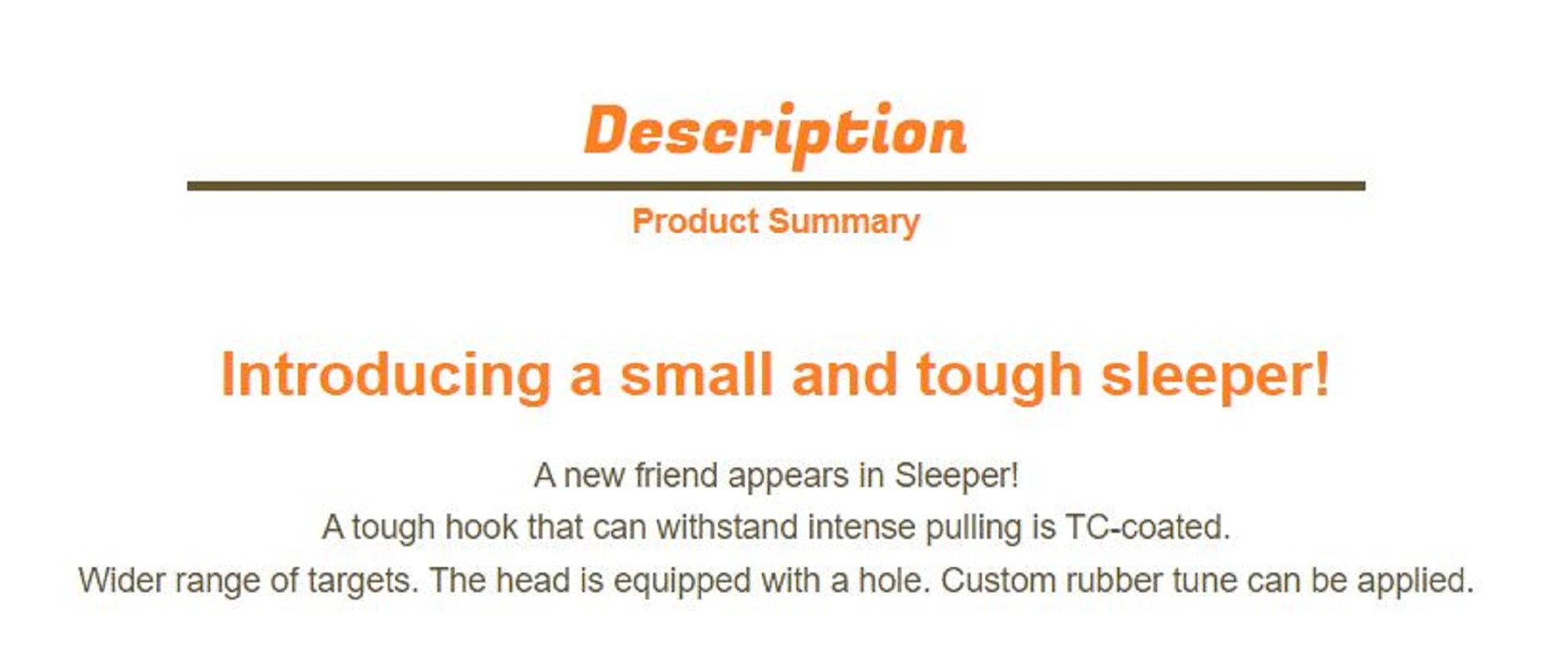 Sale Jungle Gym J304 Jig Head Sleeper Hold 10 grams Hook Size 5 (5008)