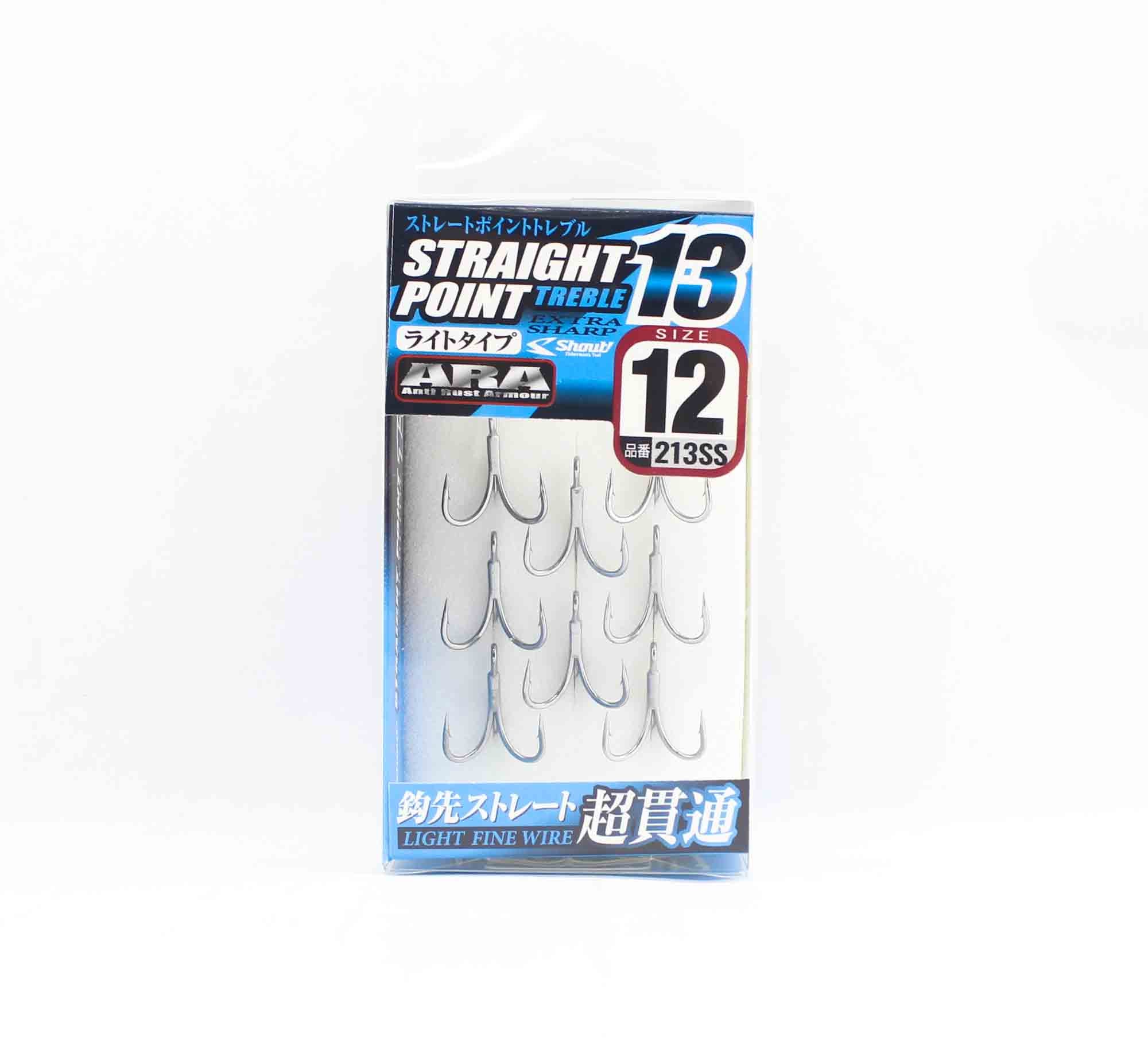 Shout 213-SS Straight Point Treble Hook Size 12 (2768)