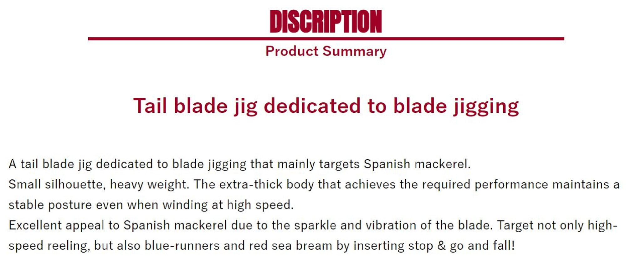Shout 129-BS Metal Jig Blade Shotel 80 grams #42 (7350)