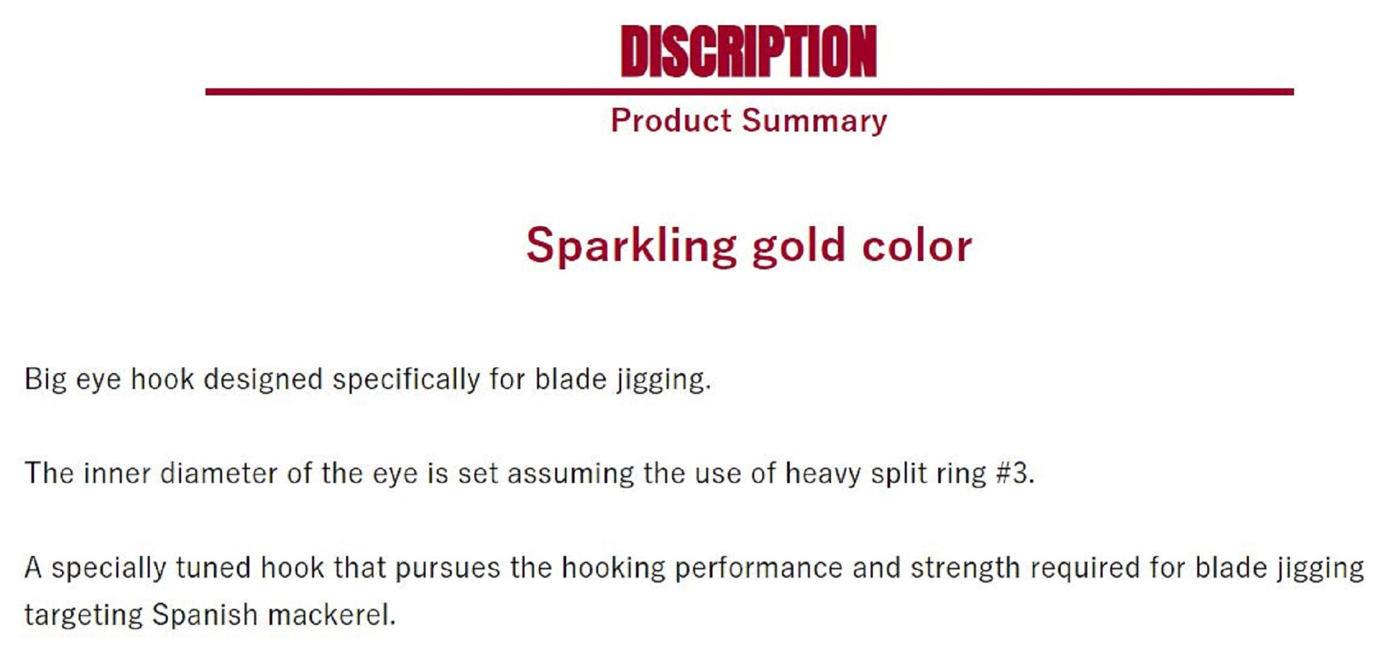 Shout 235BJ Blade Jigging Hooks Gold Size S (1) (1063)