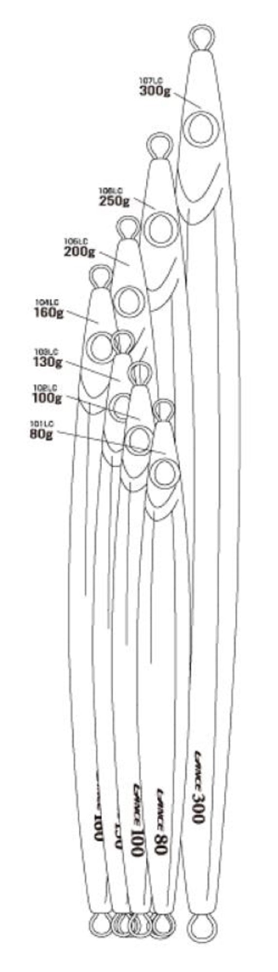 Shout 105-LC Metal Jig Lance Slow Fall Long 200 grams 192 (5368)