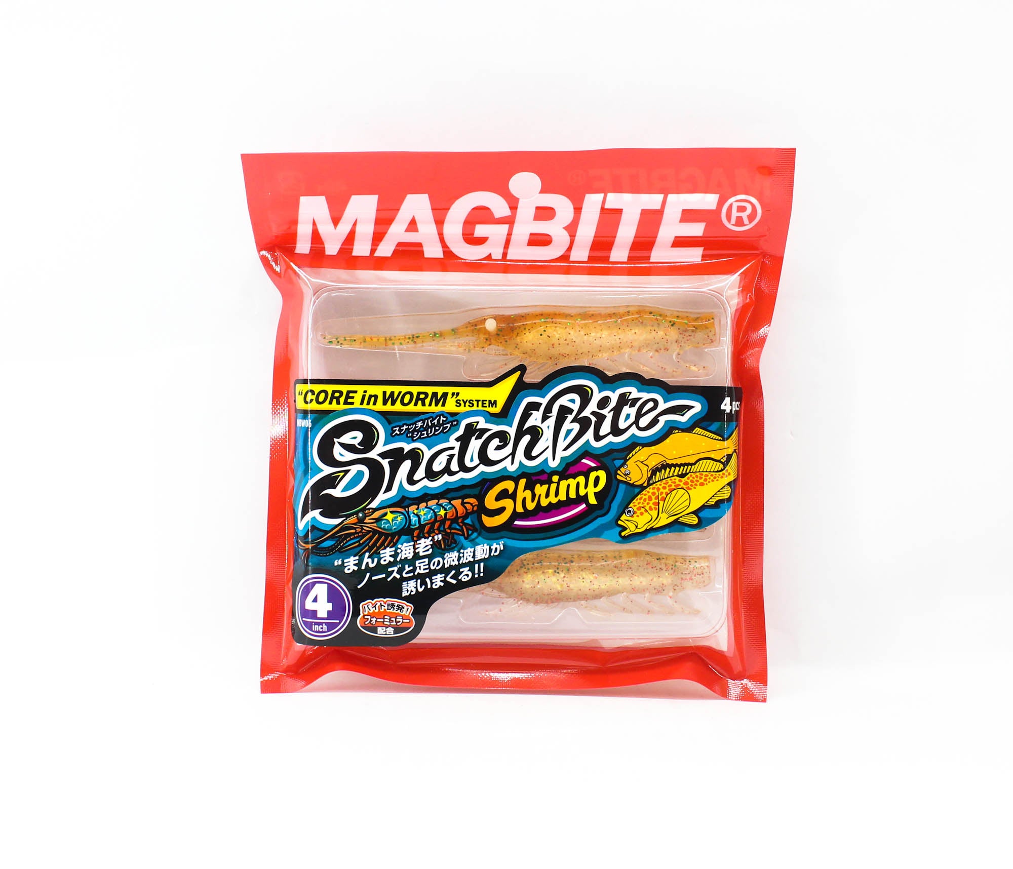 Harimitsu Magbite MBW06 Snatch Shrimp 4 Inch 4 per pack 04 (5099)