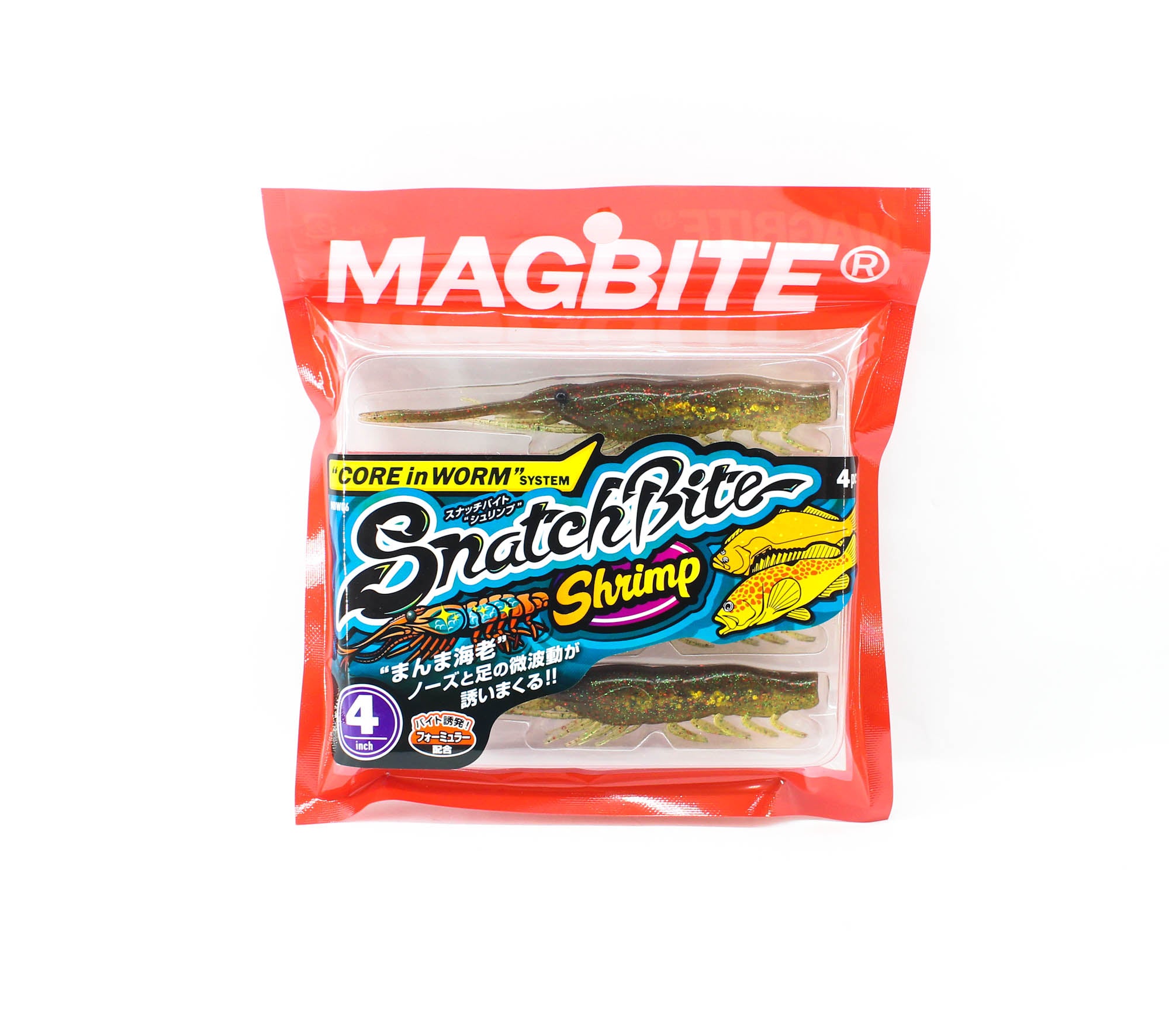 Harimitsu Magbite MBW06 Snatch Shrimp 4 Inch 4 per pack 06 (5112)