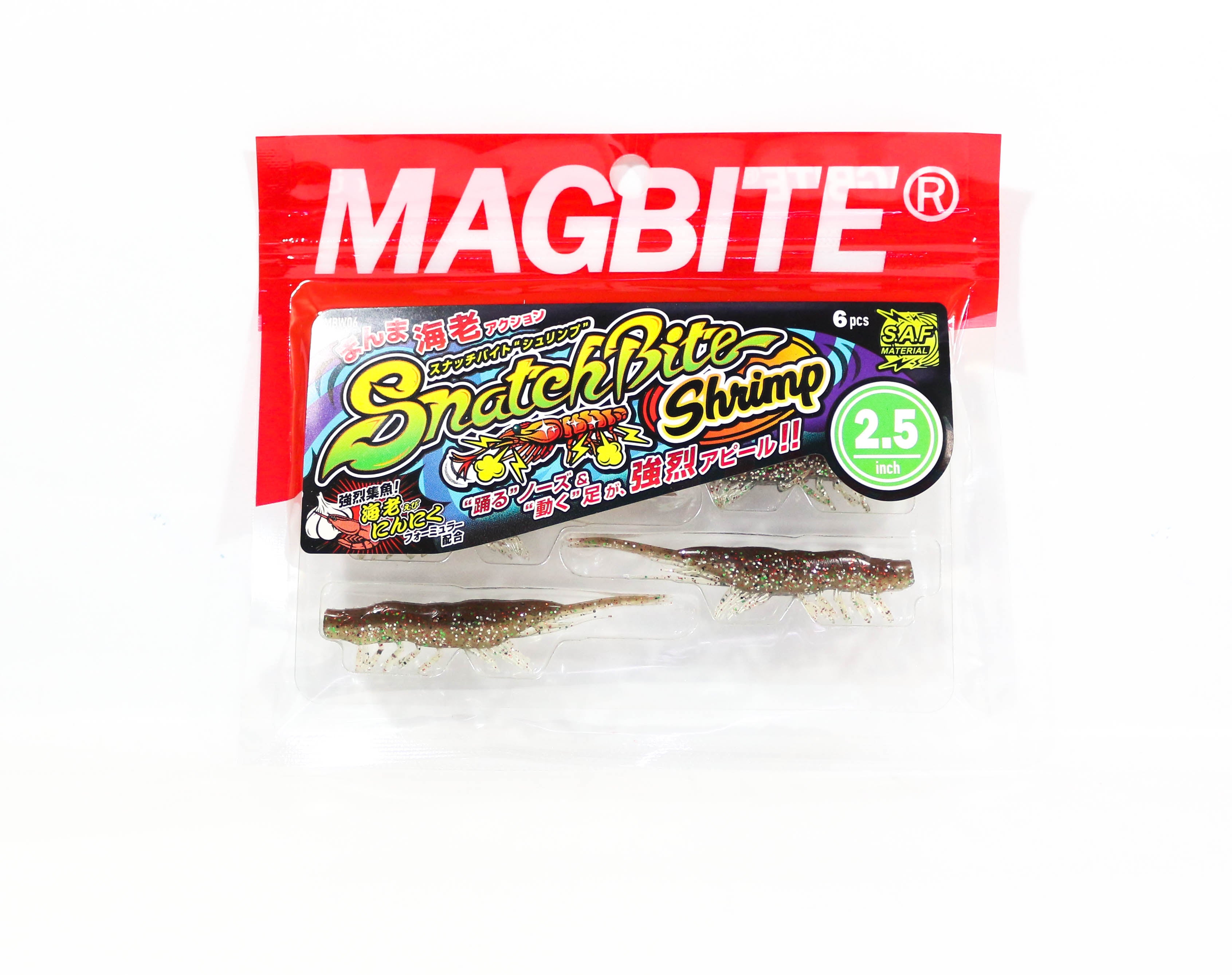 Harimitsu Magbite MBW06 Snatch Shrimp 2.5 Inch 6 per pack 06 (6546)